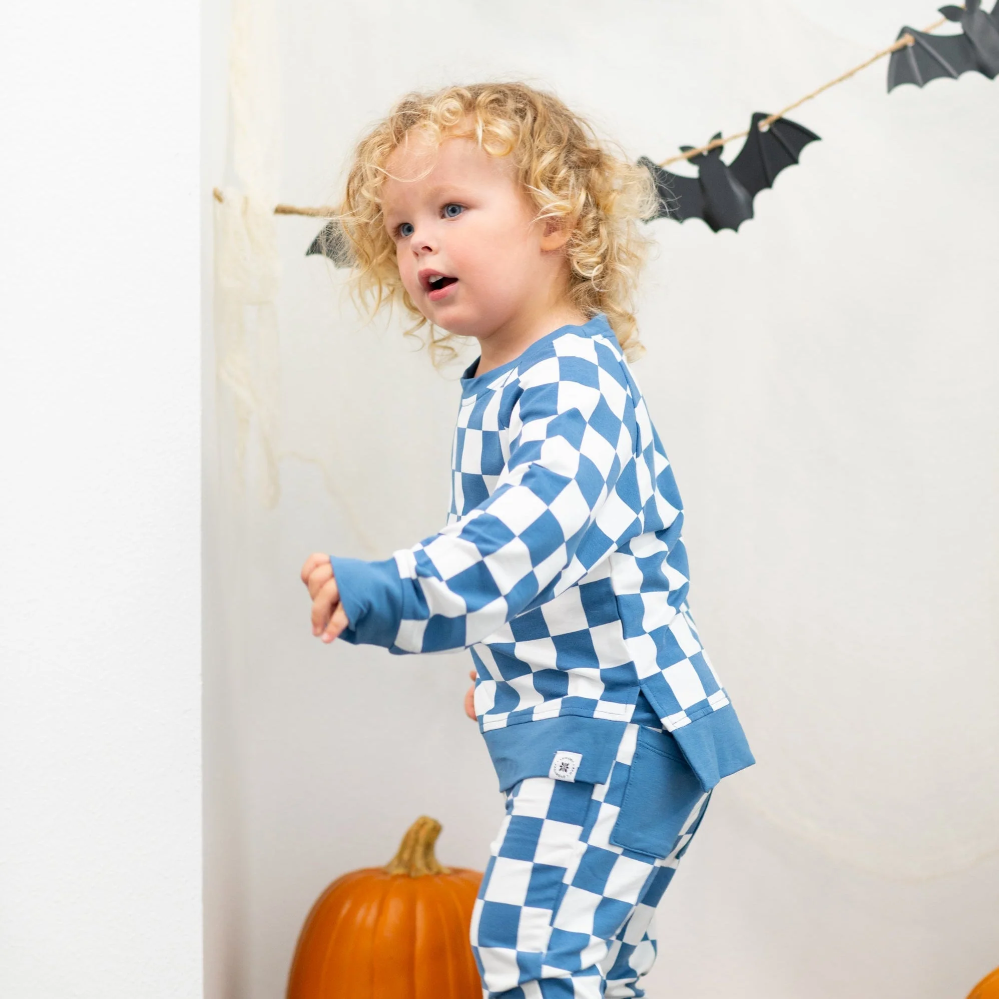 Checker Moody Blue Crew Neck Jogger Set - Image 5