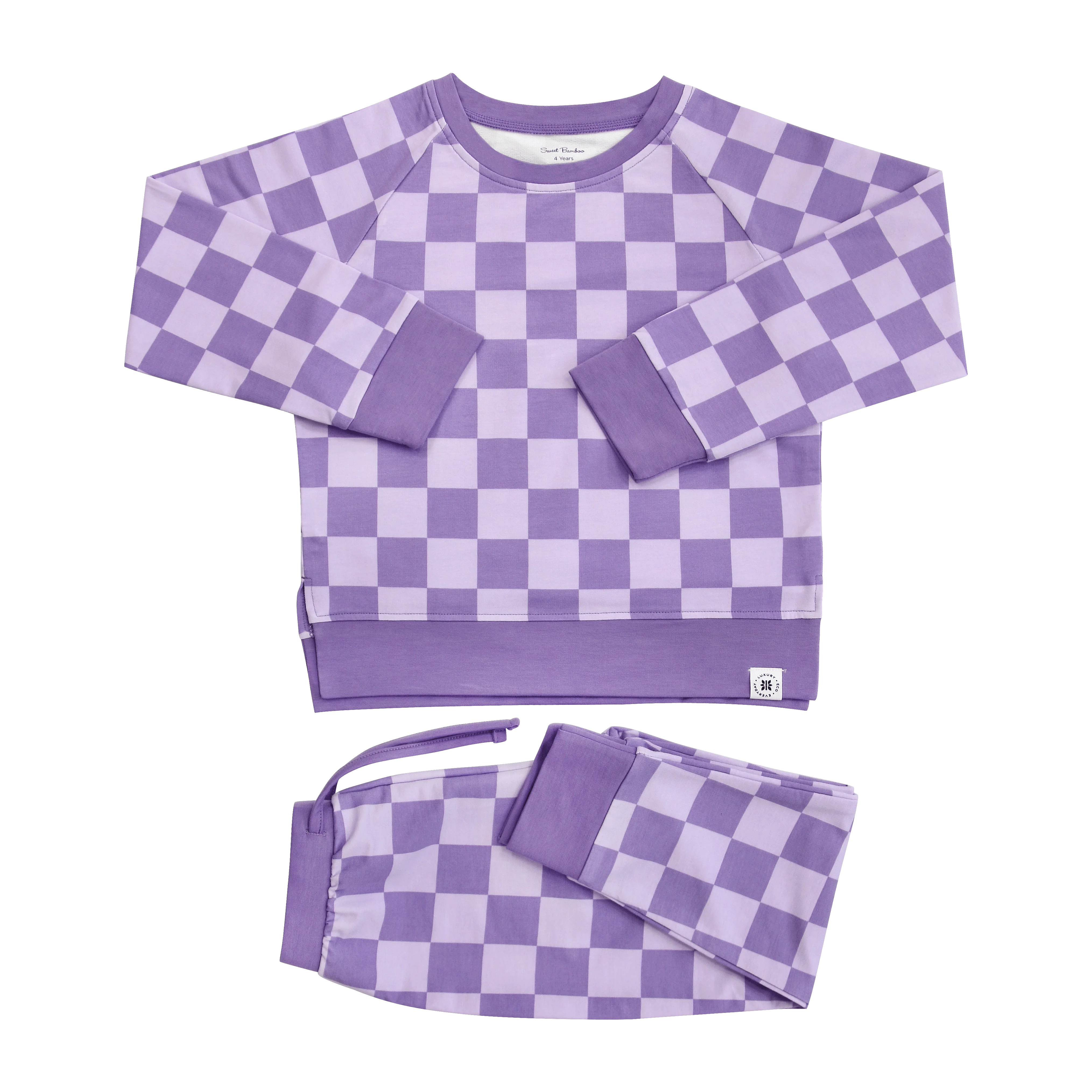 Checker Purple Haze Crew Neck Jogger Set - Image 2