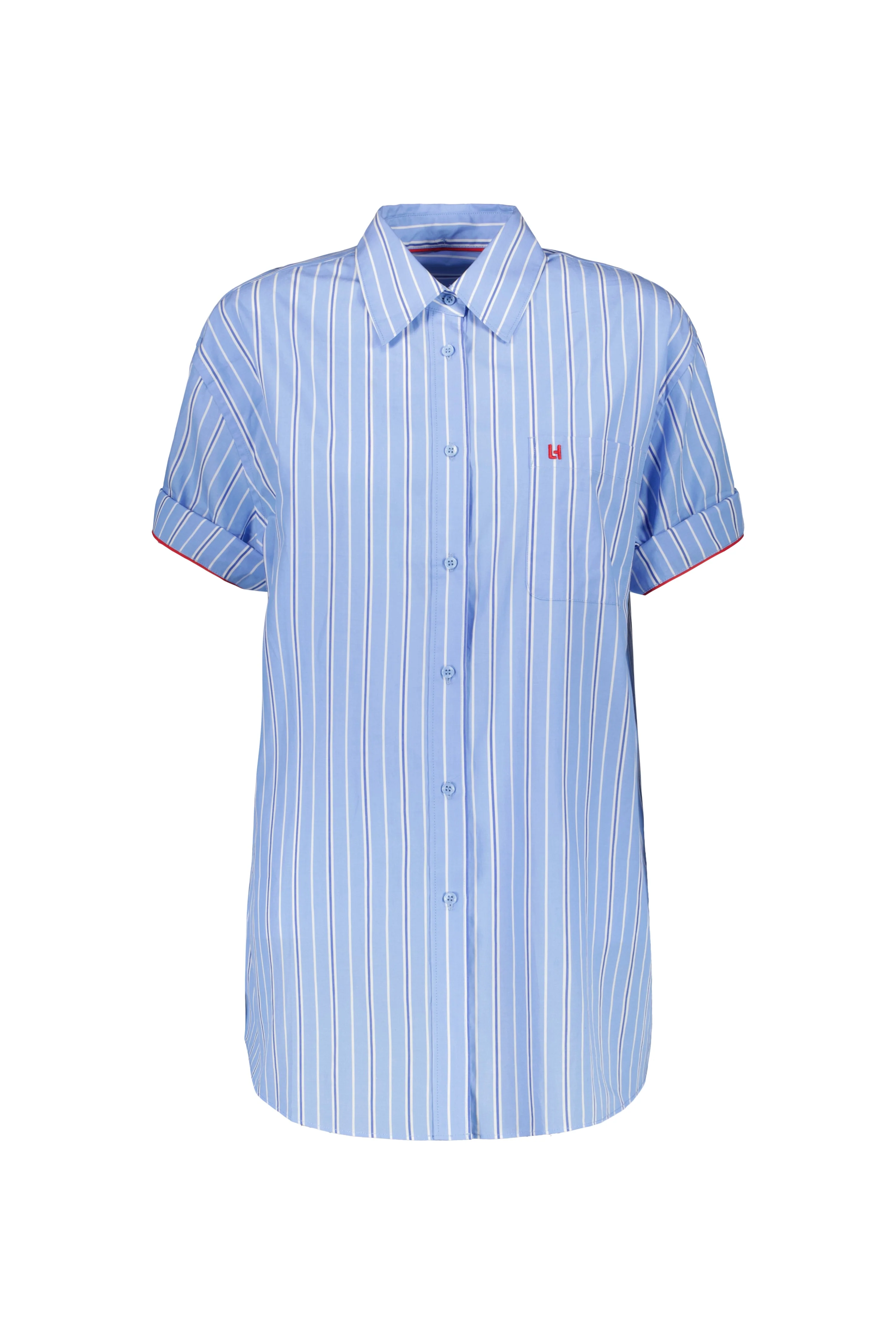 Leon & Harper - Chemise Clay Stripe - Blue - Image 5