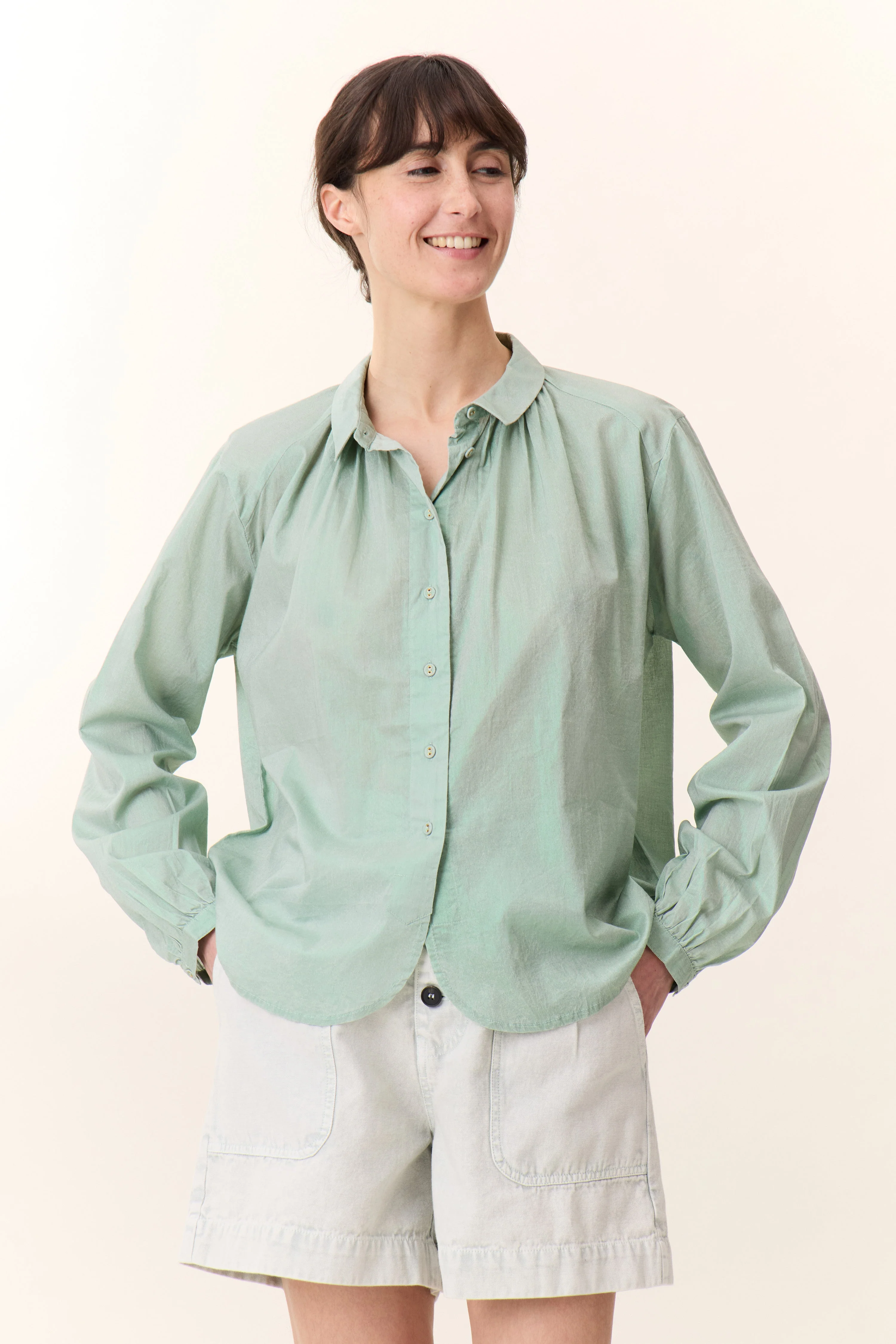 Leon & Harper - Chemise Cob Foil - Green