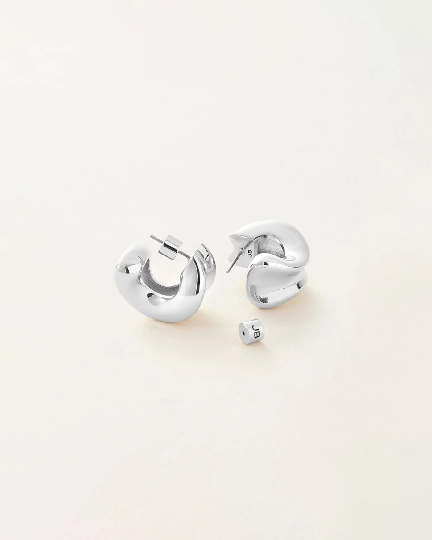 Jenny Bird - Chunky Doune Hoops - High Polish Silver