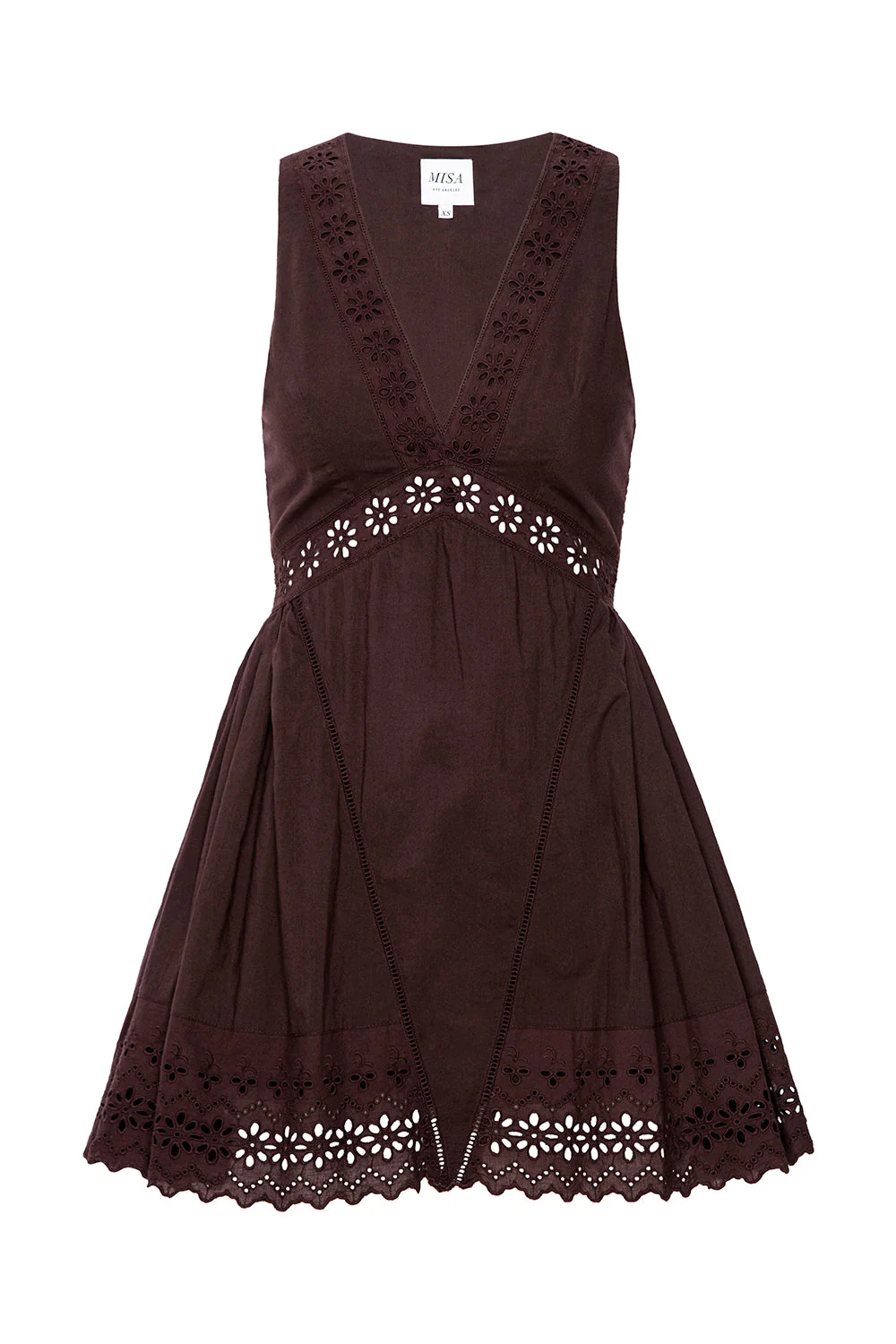 MISA Los Angeles - Cicely Dress - Brown Eyelet - Image 5