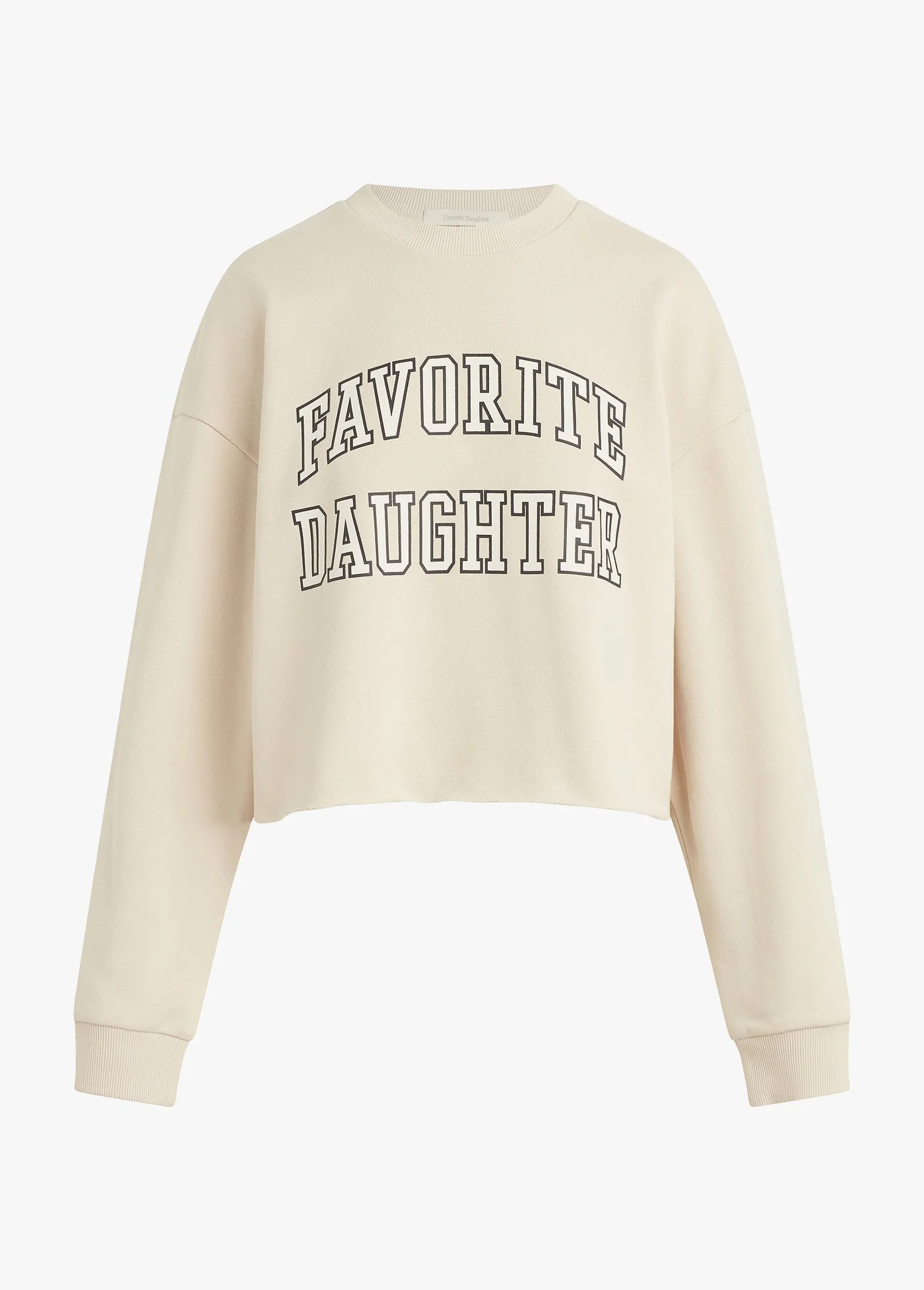 Favorite Daughter - The Cropped Collegiate Sweatshirt - French Oak Snow White - Image 6