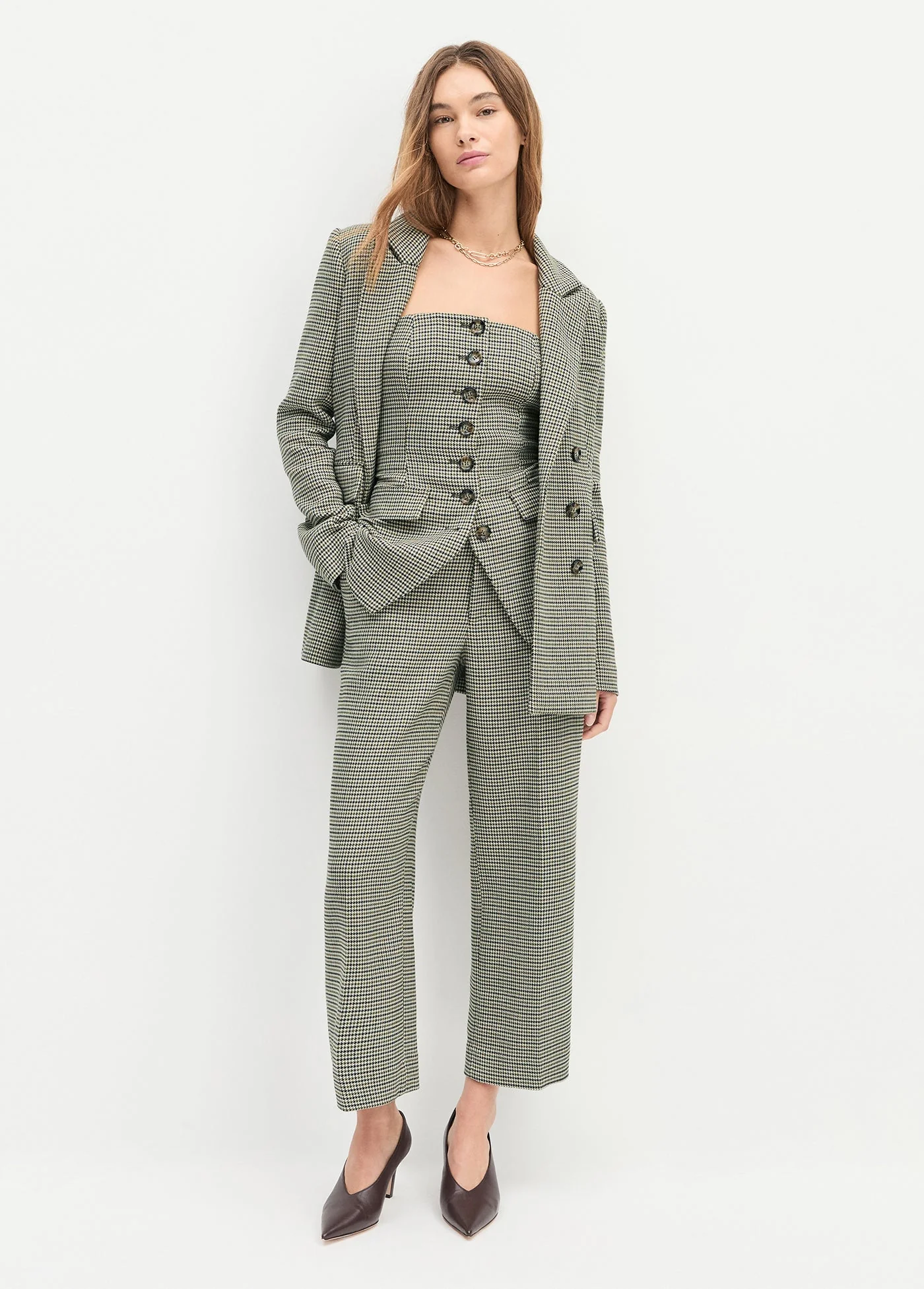 Favorite Daughter - The Cropped Fiona Pant - Cheshire Houndstooth - Image 3