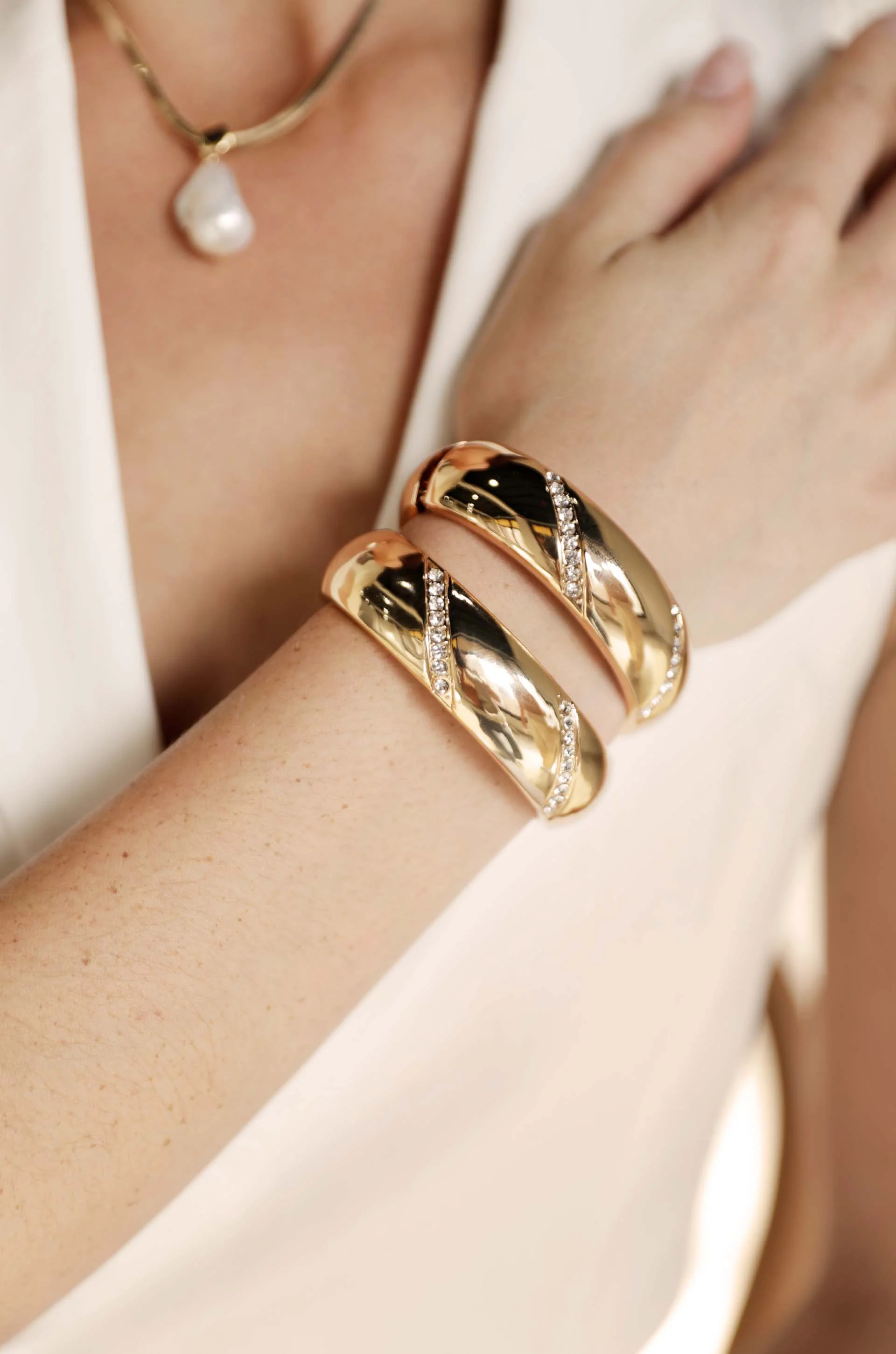 Crystal Dotted Bangle - Image 2