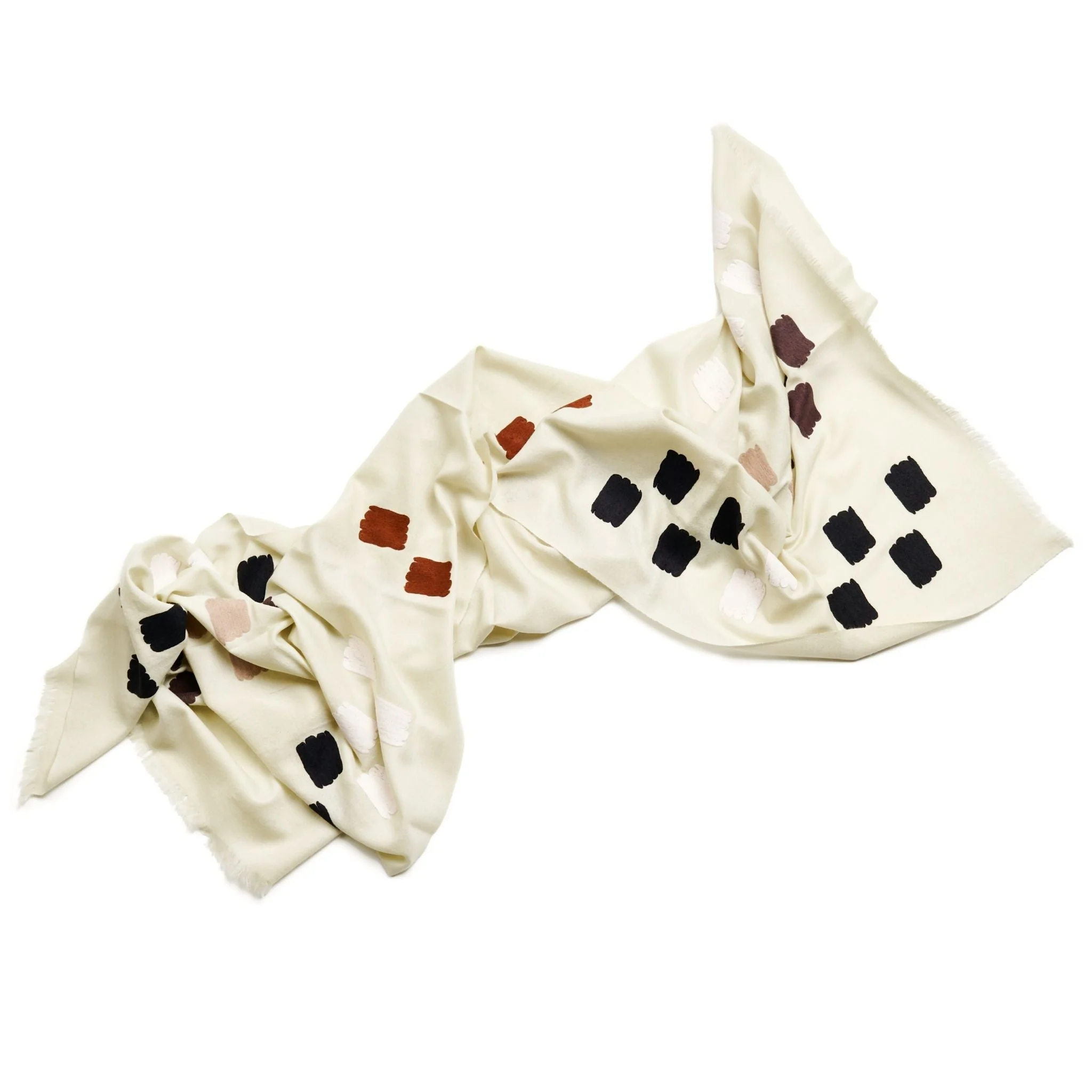 Dahlia Hand Embroidered Hand Woven Scarf - Image 6