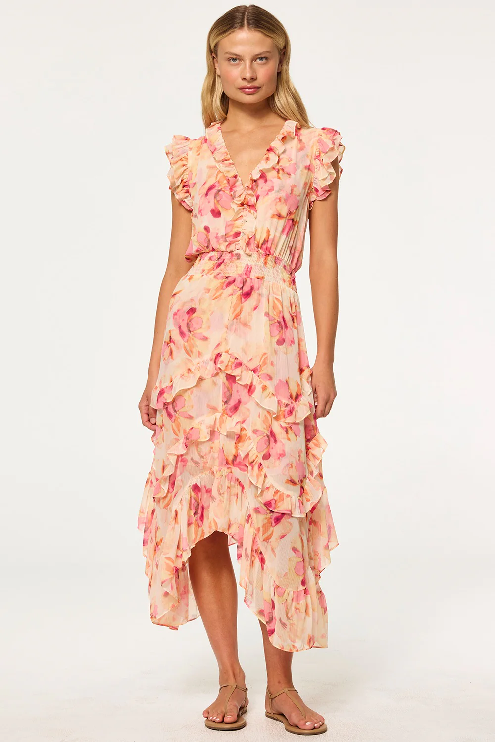 MISA Los Angeles - Dakota Dress - Watercolor Floral - Image 3