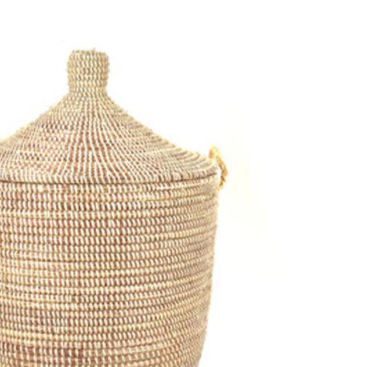 Dou Lid Storage Basket Monochrome Natural - Medium - Image 3