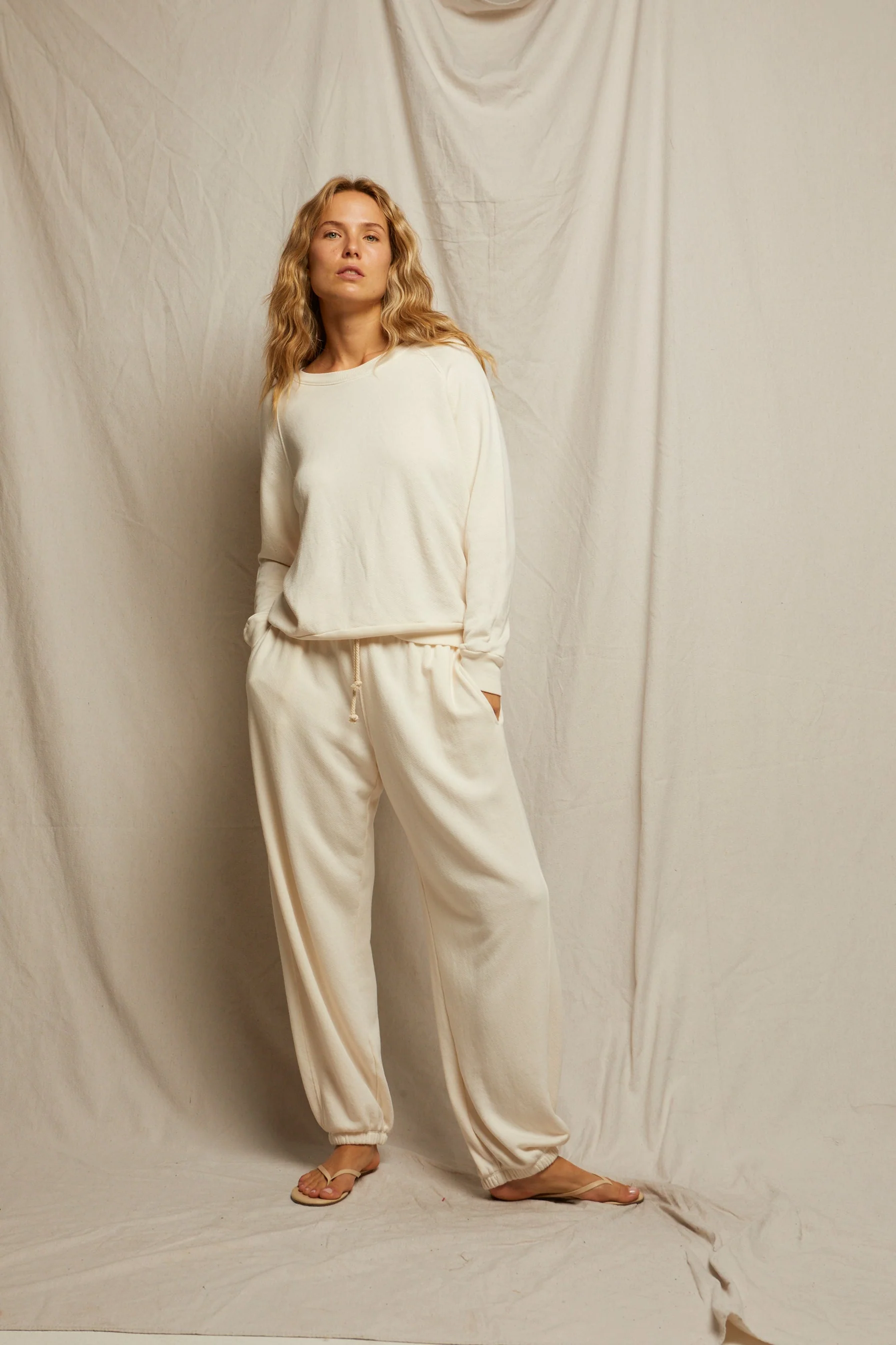 PerfectWhiteTee - Drifter Beach Terry Sweatpant - Bright Ivory - Image 3