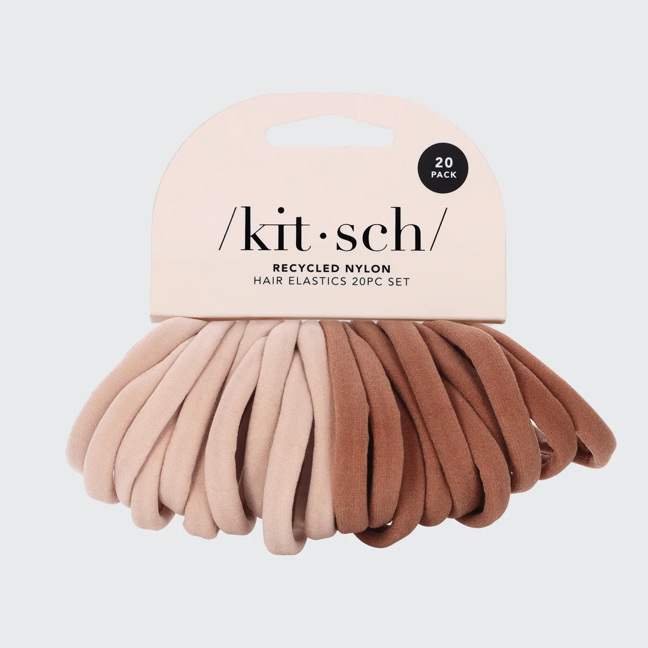 KITSCH - Eco-Friendly Nylon Elastics 20pc set - Blush - Image 3