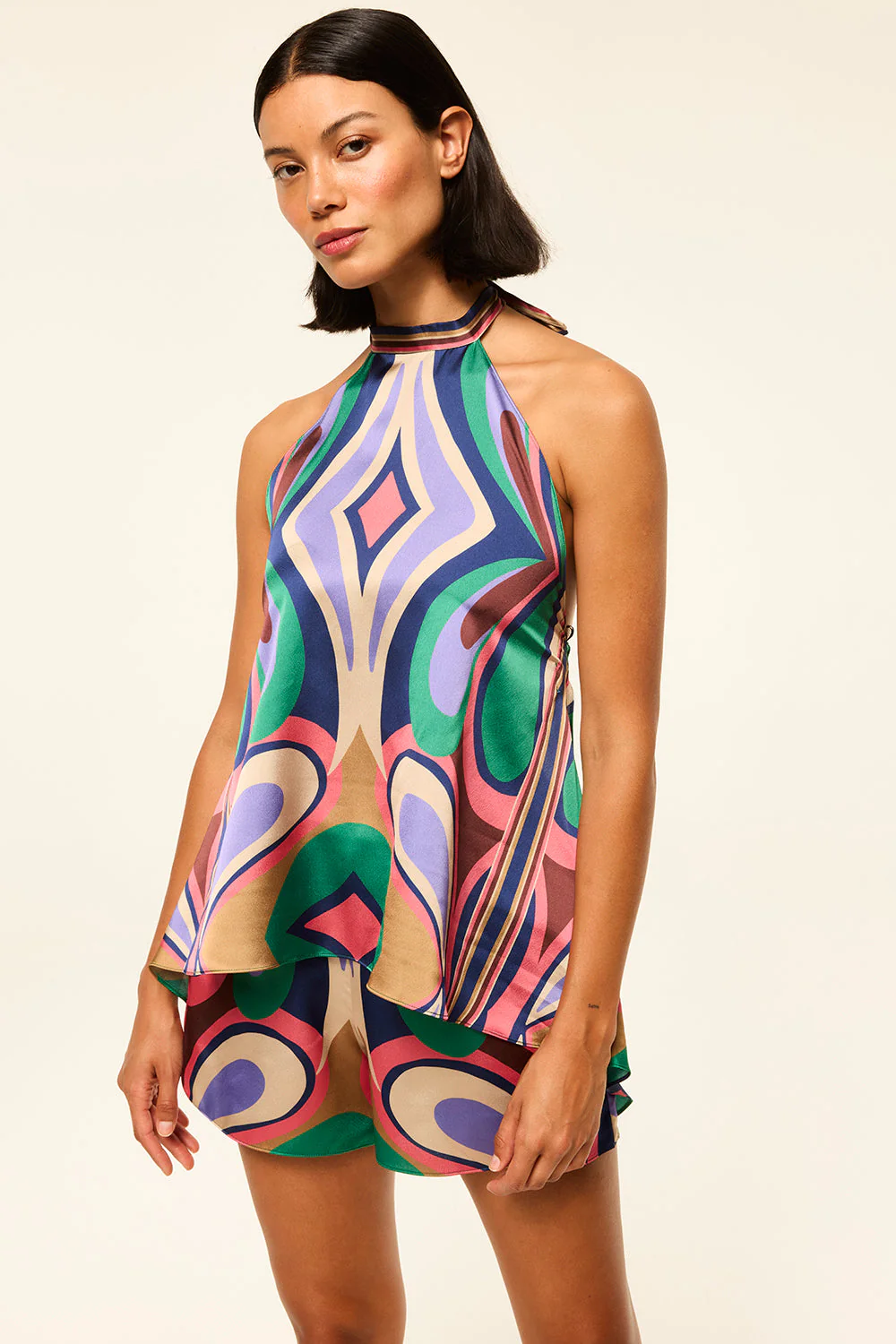 MISA Los Angeles - Elam Shorts - Butterfly Mirror Allover - Image 4