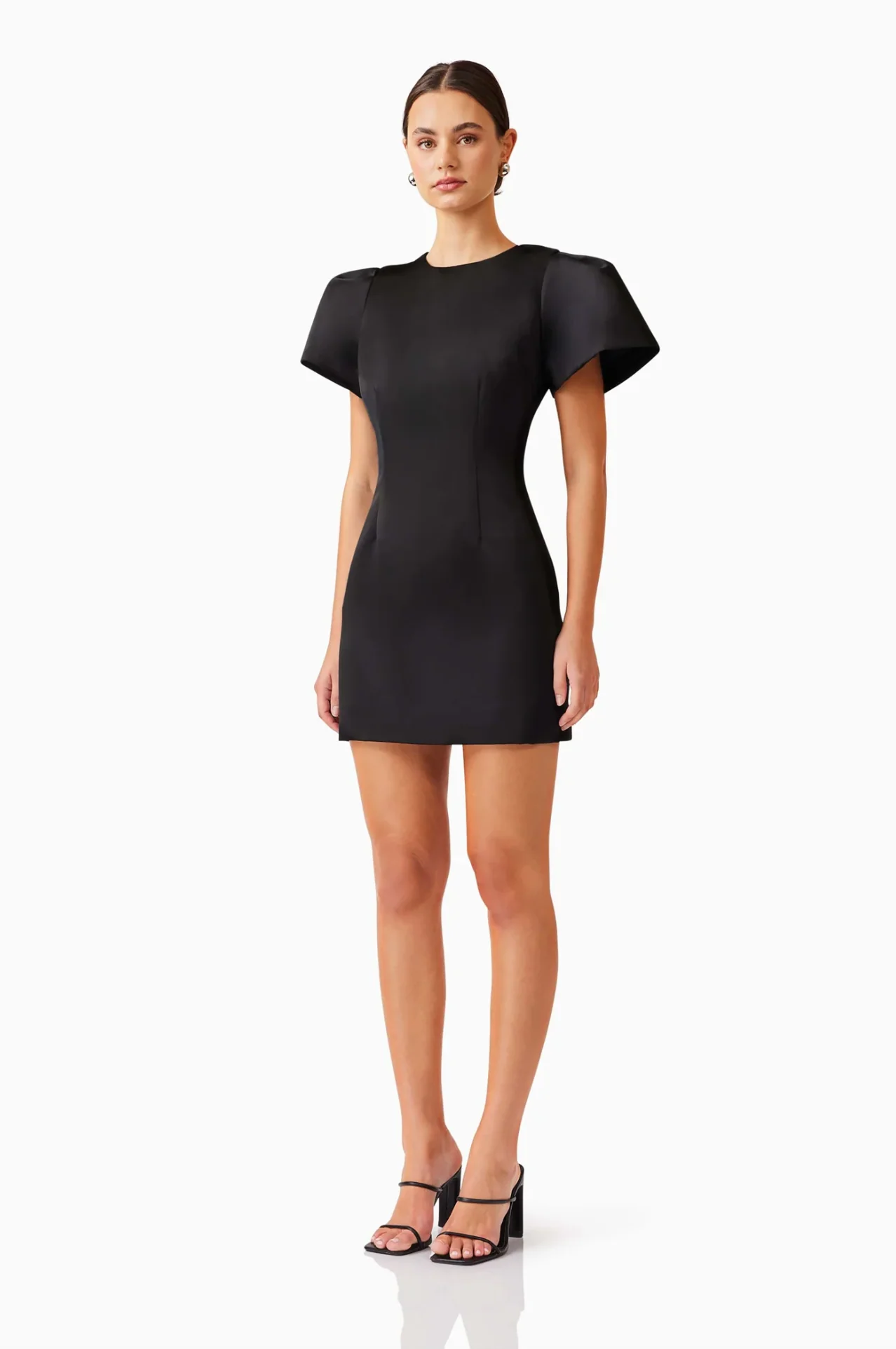 Elliatt - Blake Puff Sleeve Mini Dress - Black - Image 2