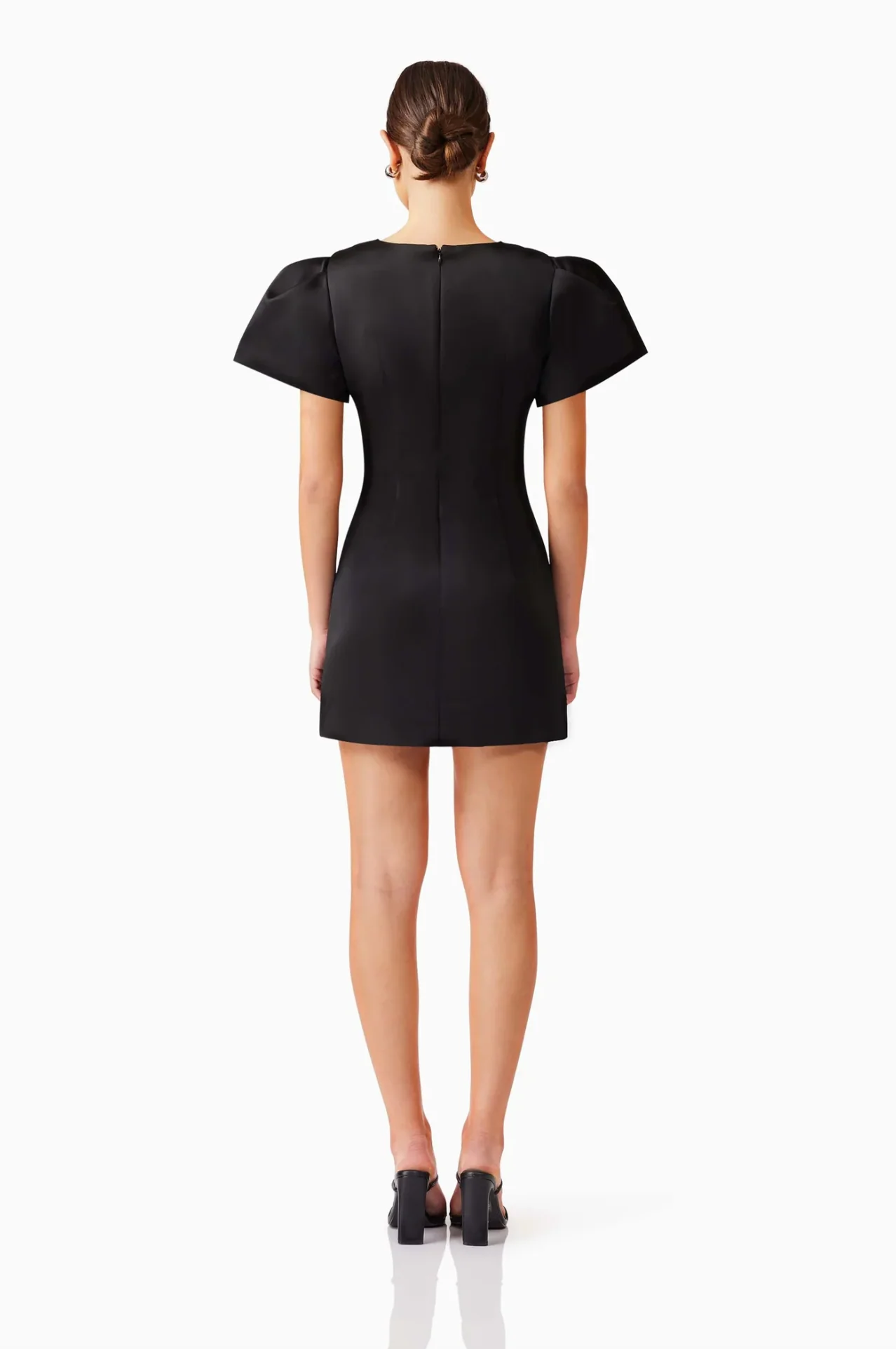 Elliatt - Blake Puff Sleeve Mini Dress - Black - Image 4