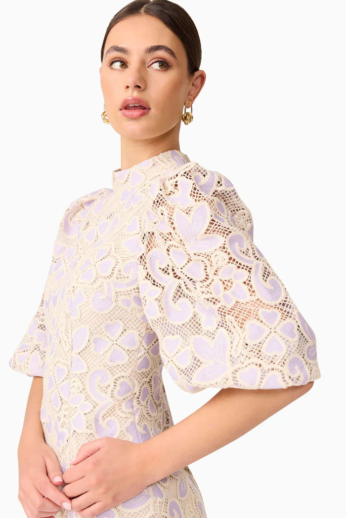 Elliatt - Jasmine Long Sleeves Mini Dress - Lilac Multi - Image 4
