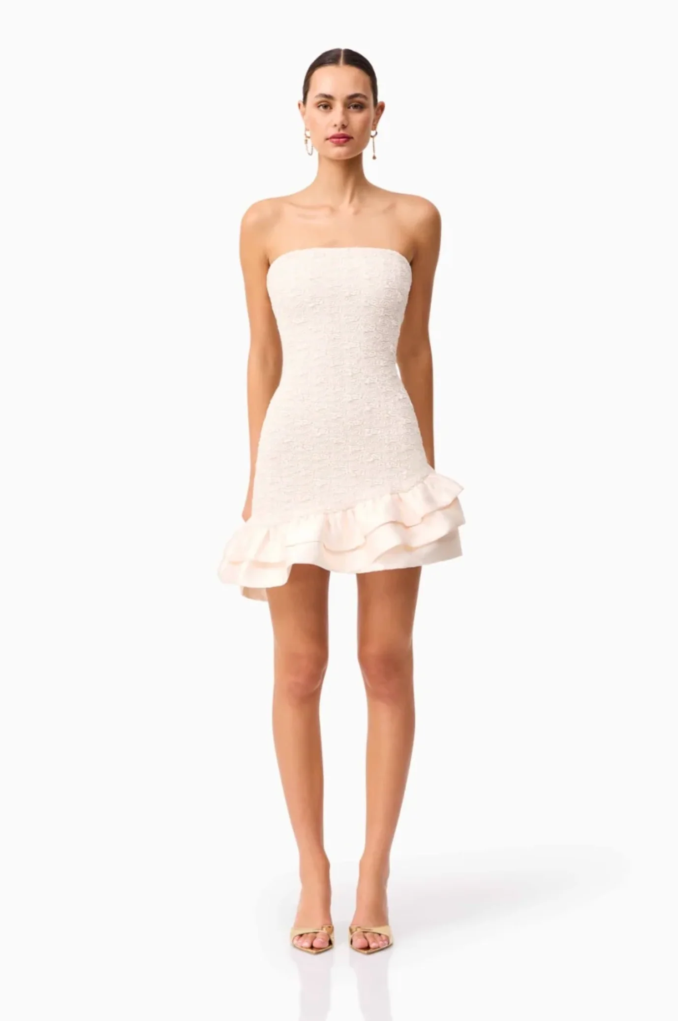 Elliatt - Paloma Asymmetrical Mini Dress - Ivory