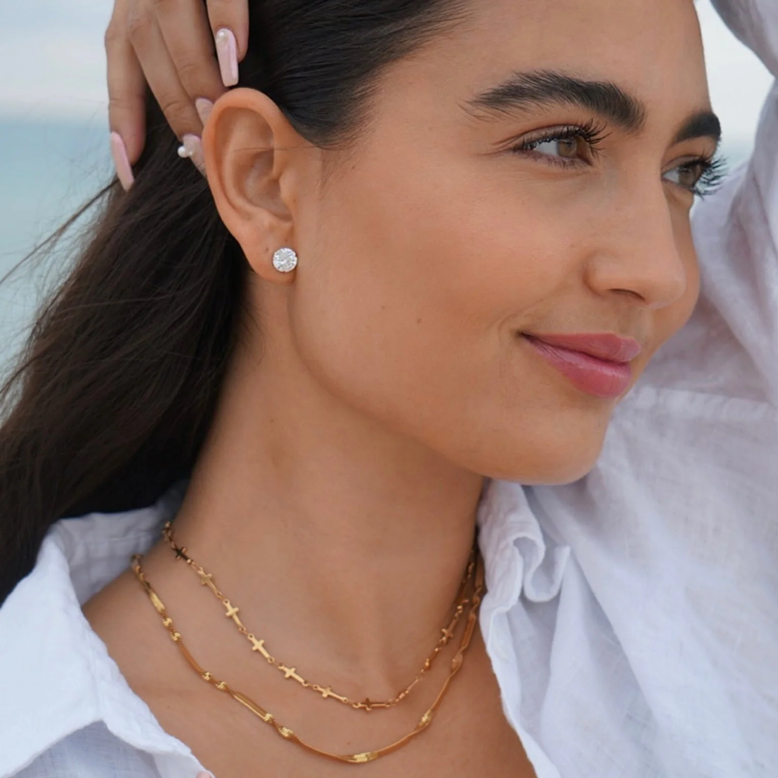 Ellie Vail - Kennedy Cross Chain Necklace - Image 2
