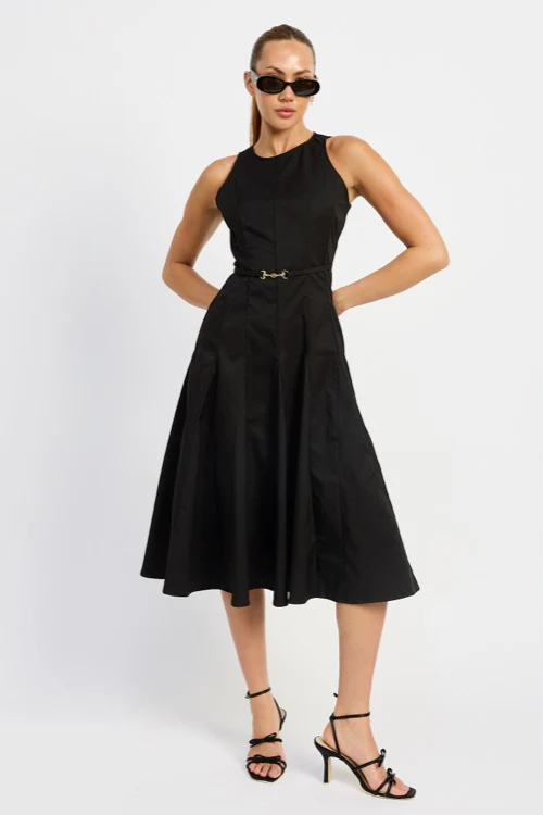 En Saison - Clarisse Midi Dress - Black - Image 3