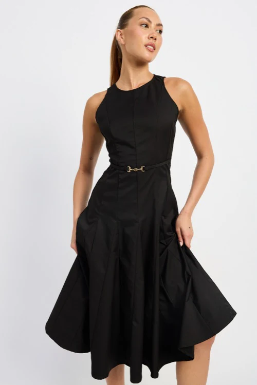 En Saison - Clarisse Midi Dress - Black - Image 8