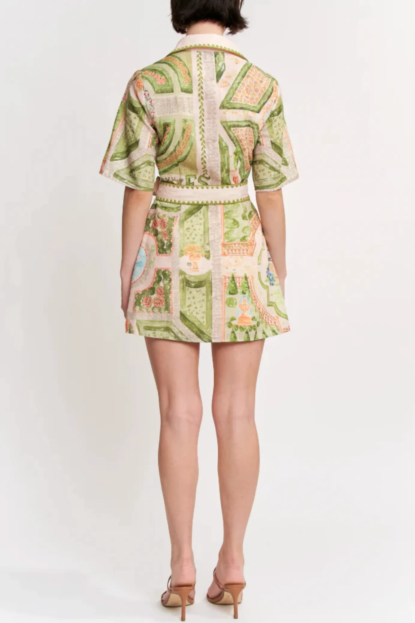 En Saison - Sariyah Shirt Dress - Ivory Olive Multi - Image 3