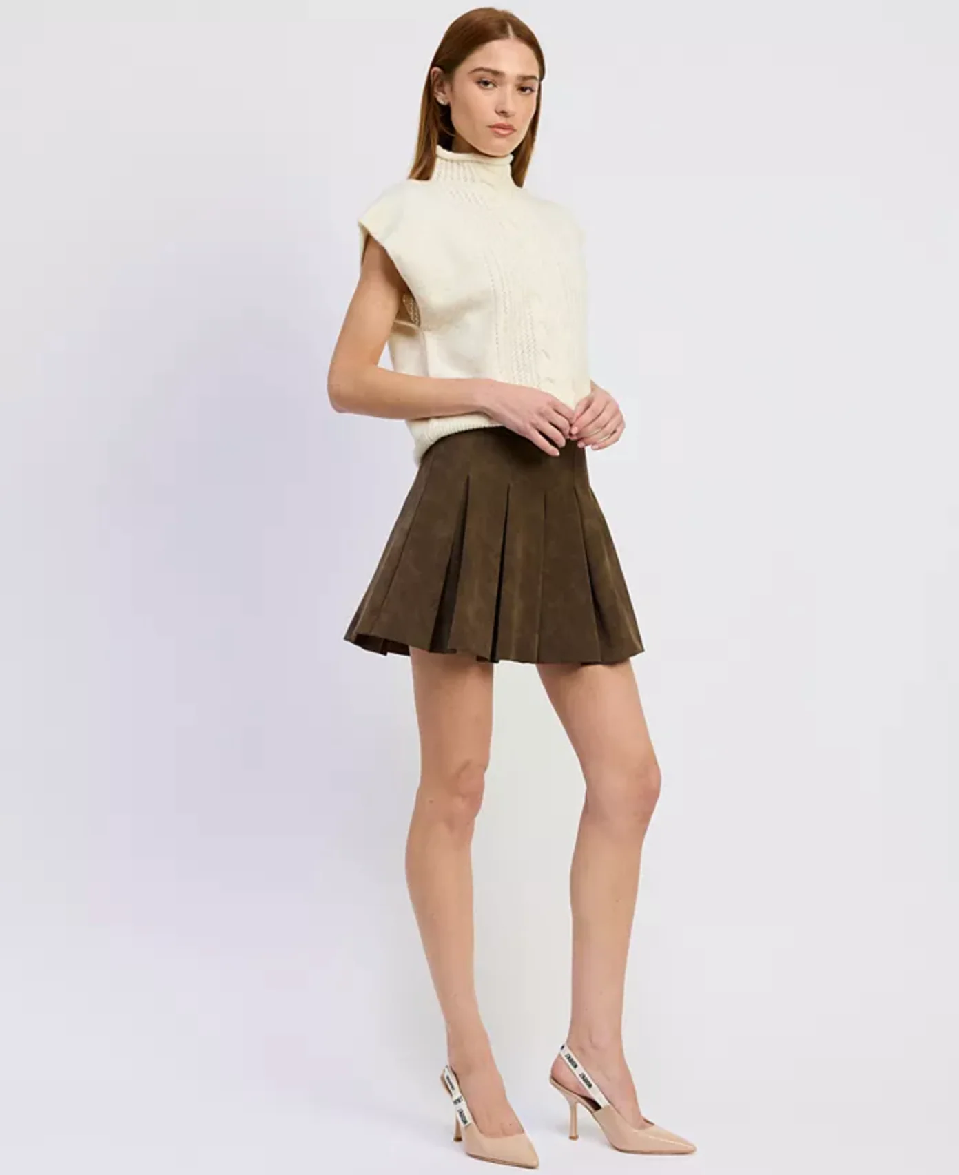 En Saison - Stenson Sweater Vest Top - White Gold - Image 3