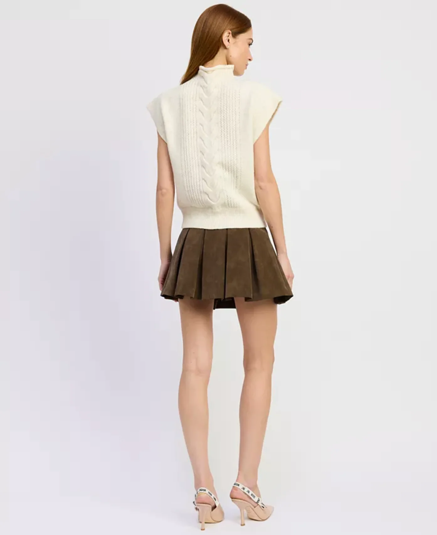 En Saison - Stenson Sweater Vest Top - White Gold - Image 4