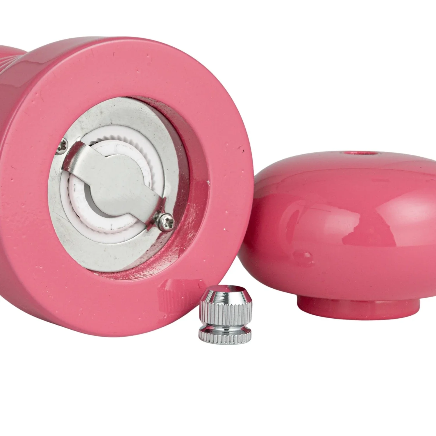 Enameled Rubberwood Salt/Pepper Mill, Pink - Image 2