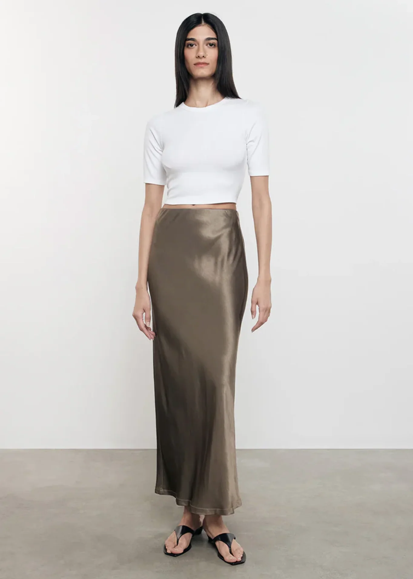 Enza Costa - Silk Knit Half Sleeve Crew - White - Image 4