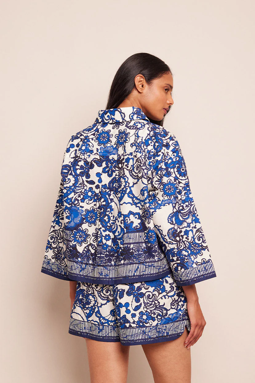 Cara Cara - Erica Shirt - Dentelle Blue - Image 3