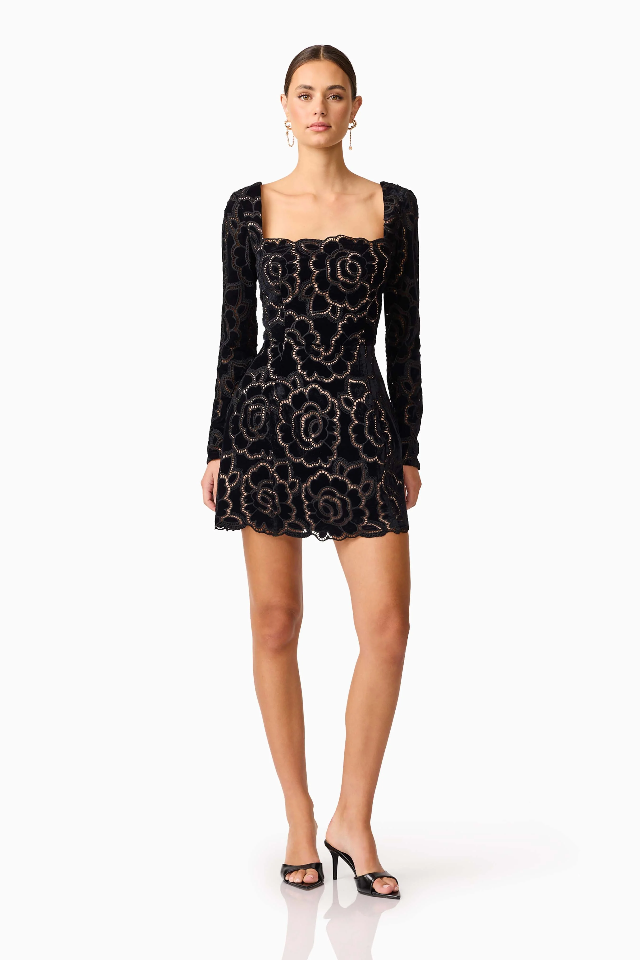 Elliatt - Eris Long Sleeve Mini Dress - Black - Image 5