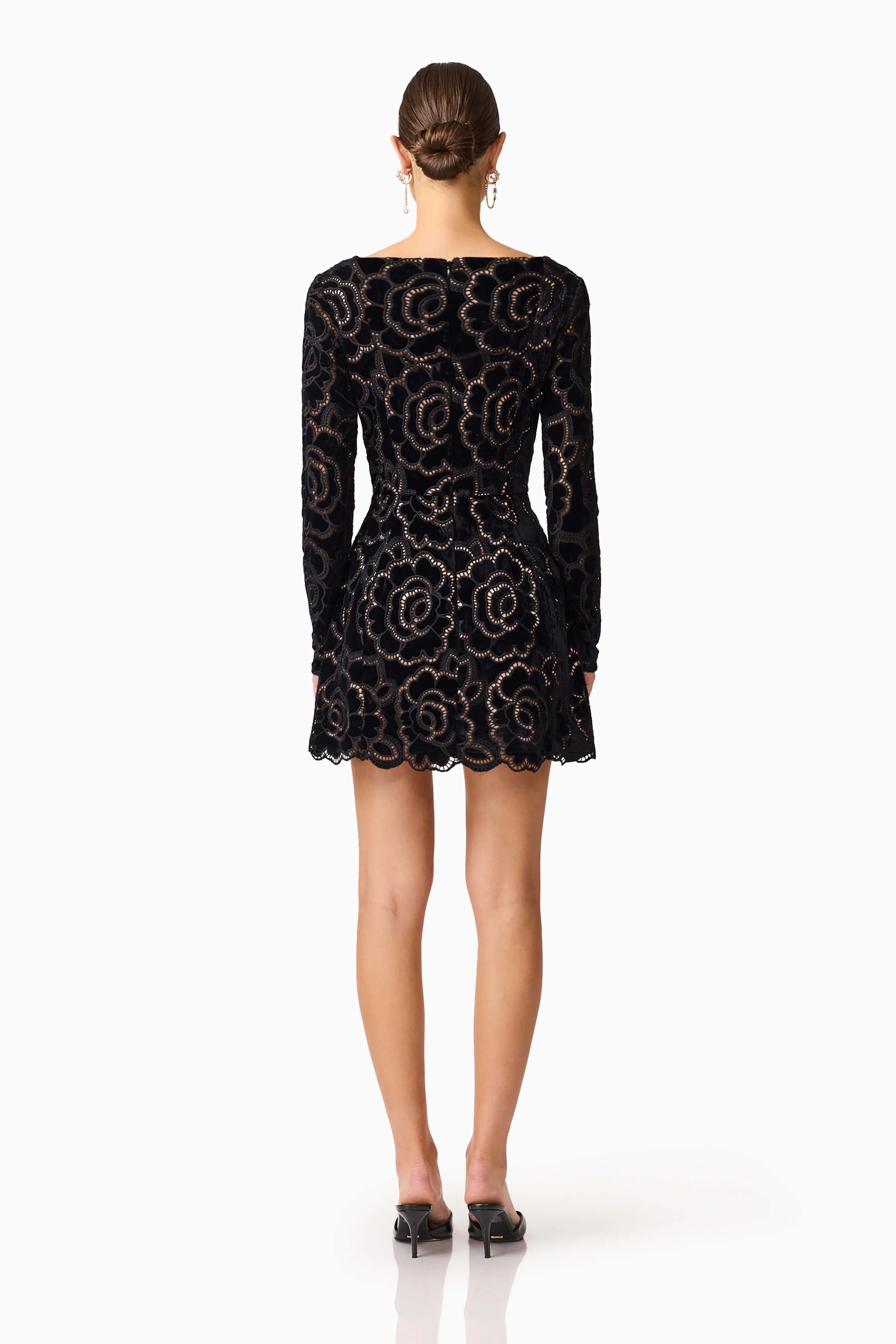 Elliatt - Eris Long Sleeve Mini Dress - Black - Image 6
