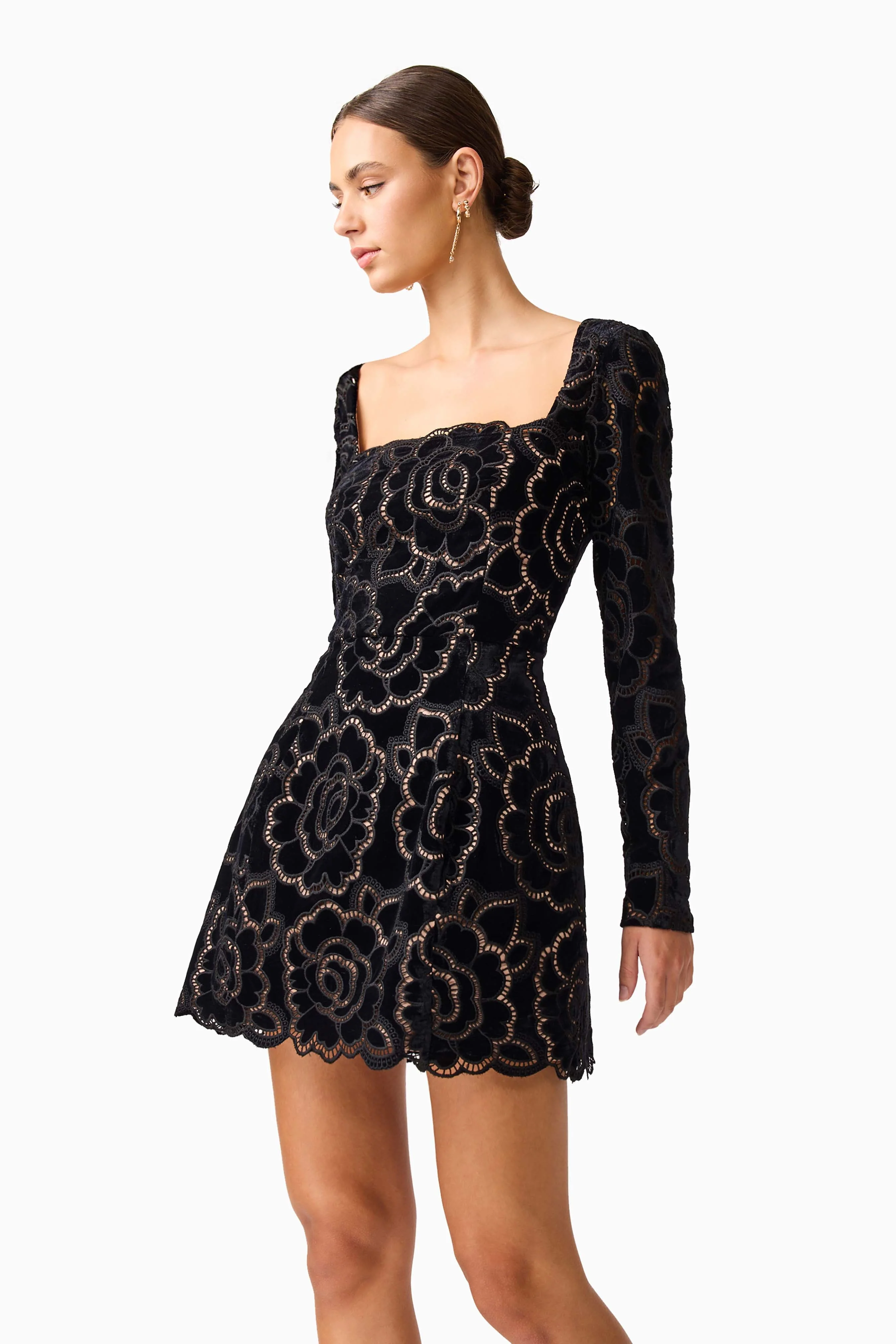 Elliatt - Eris Long Sleeve Mini Dress - Black - Image 7
