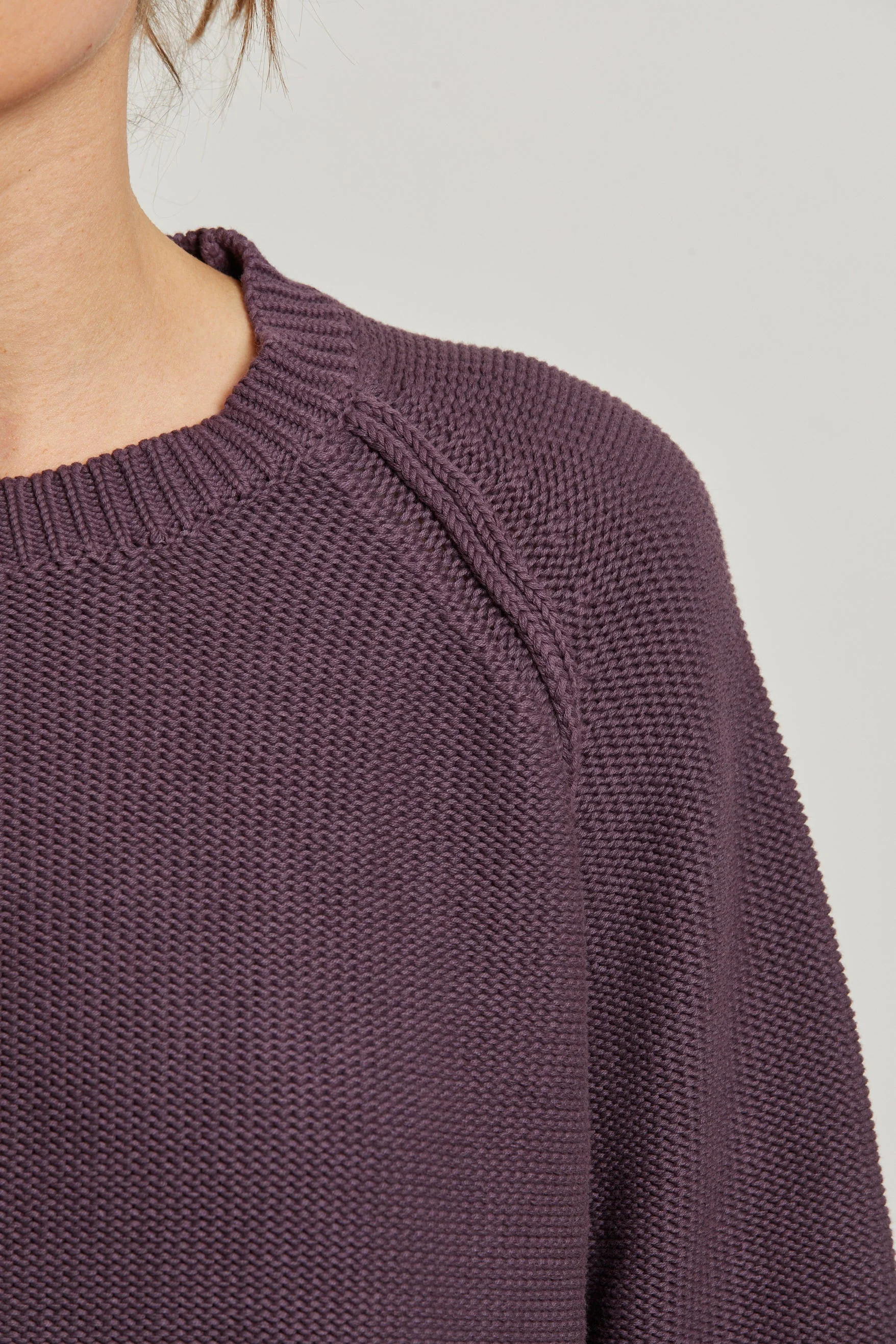 PerfectWhiteTee - Evie Long Sleeve Crew Sweater - Plum - Image 2