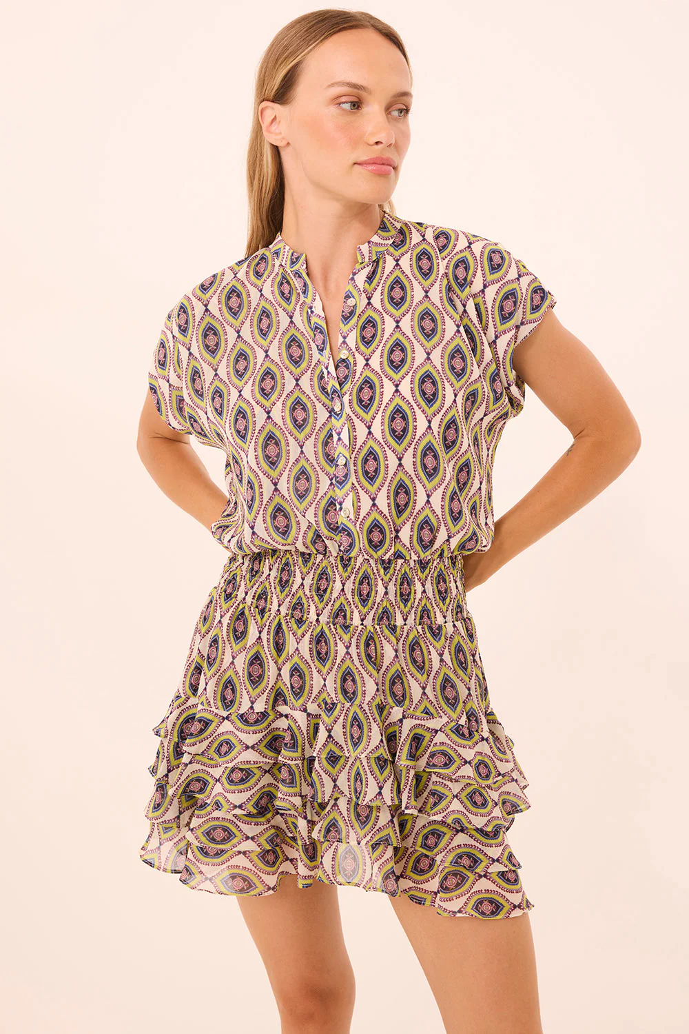 MISA Los Angeles - Evie Dress - Mosaic Eye Chiffon - Image 4