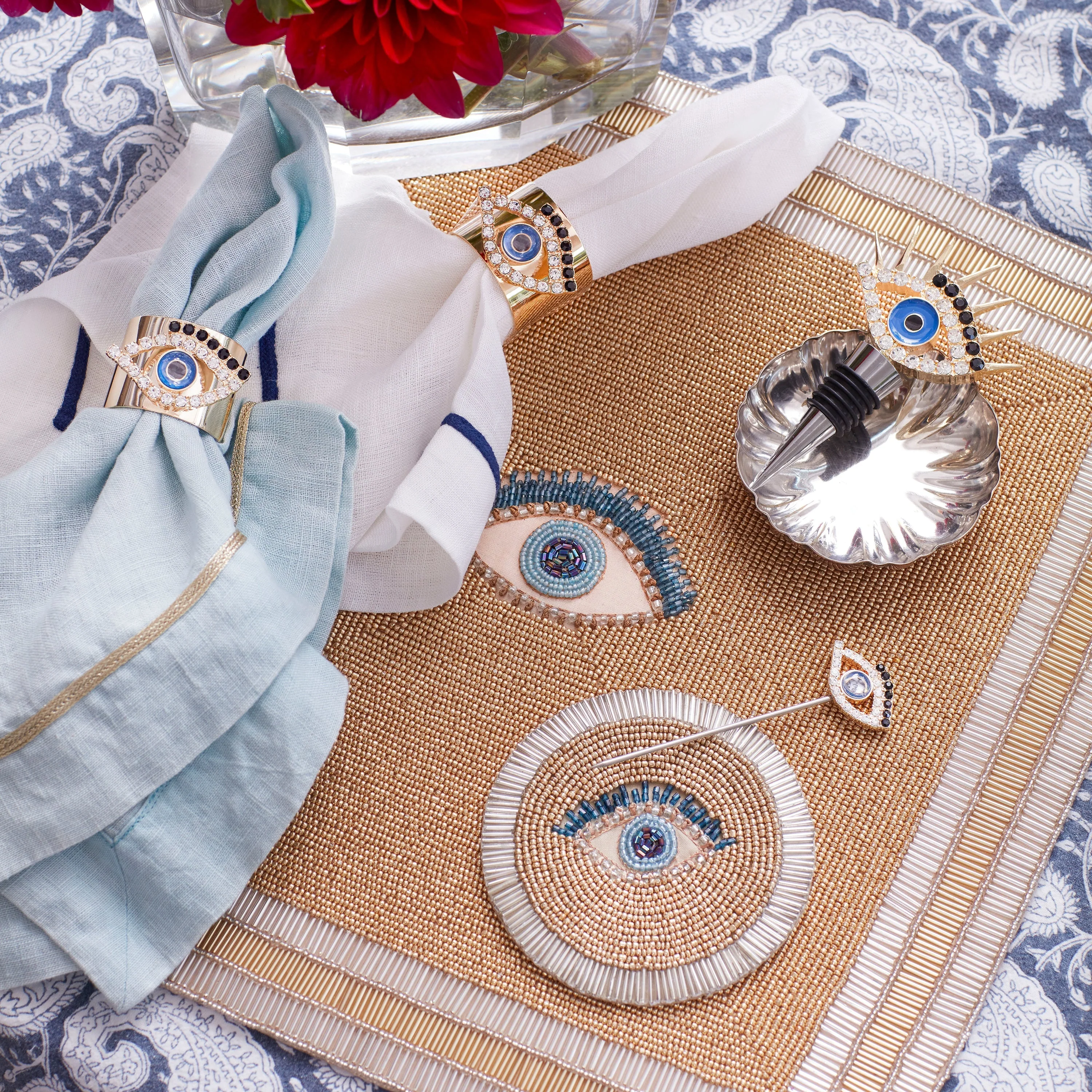 Evil eye napkin rings, set of two - Image 3