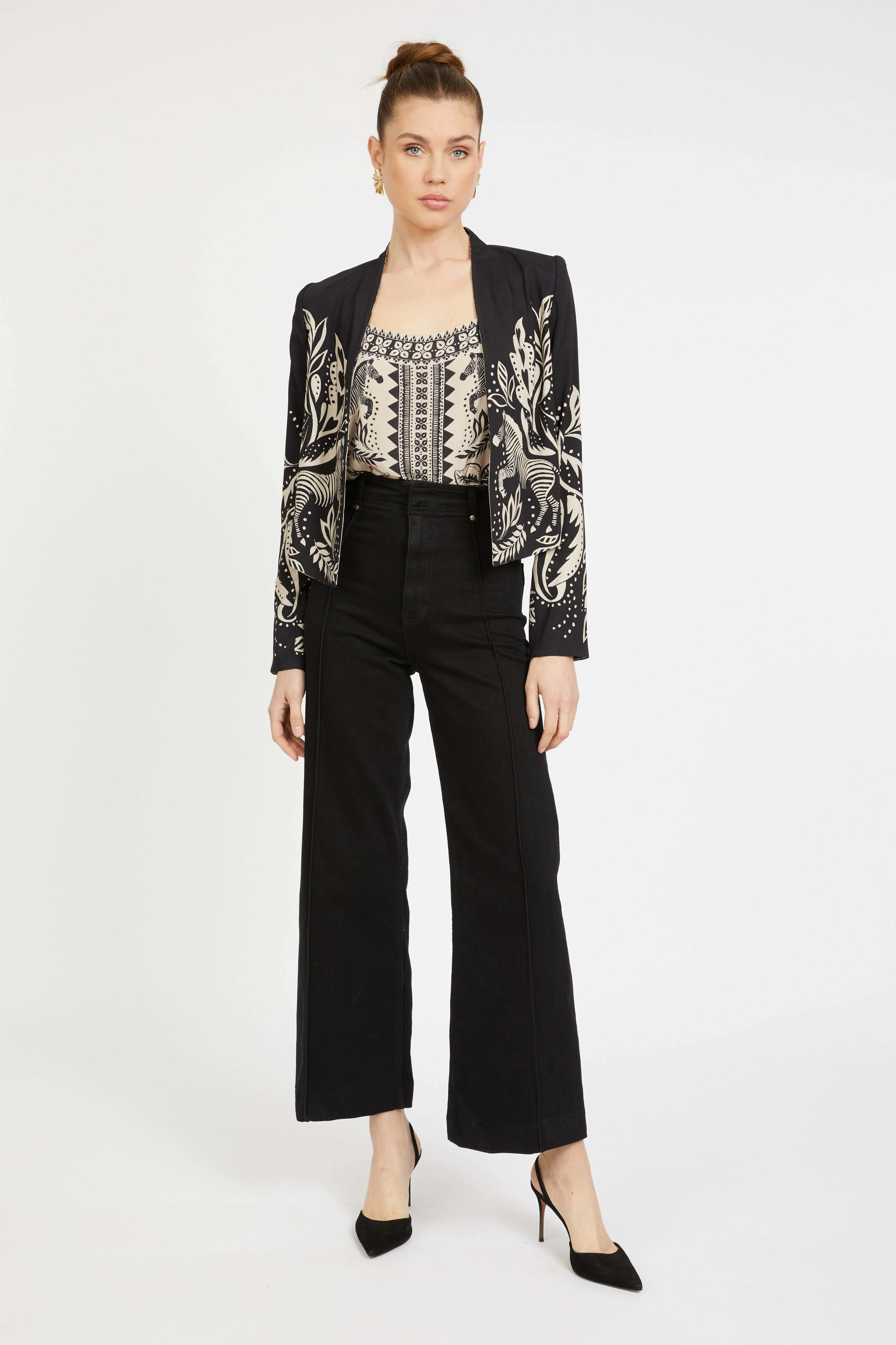 Cabellero - Ezra Reversible Blazer - Zebra Fern