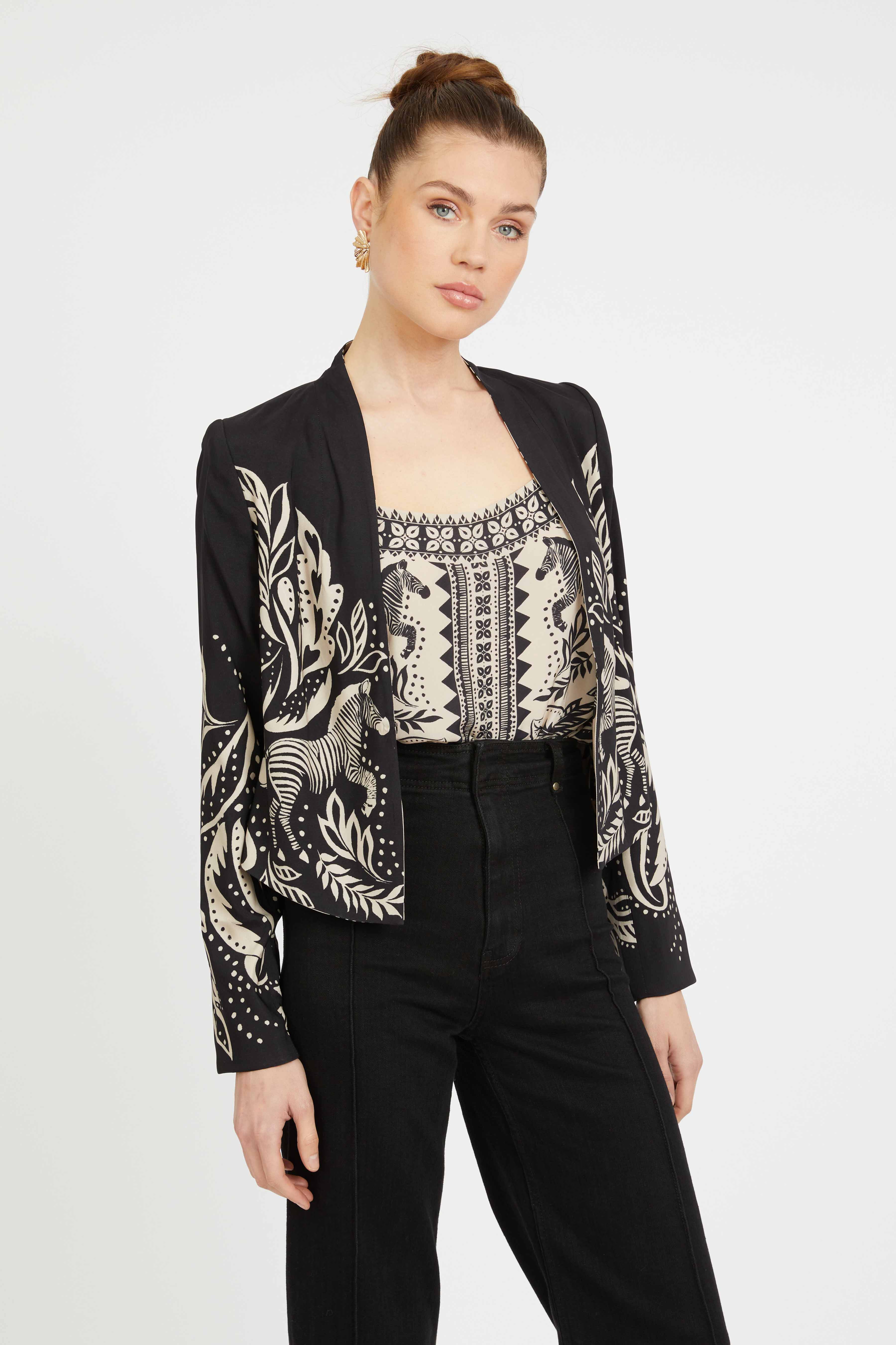 Cabellero - Ezra Reversible Blazer - Zebra Fern - Image 3