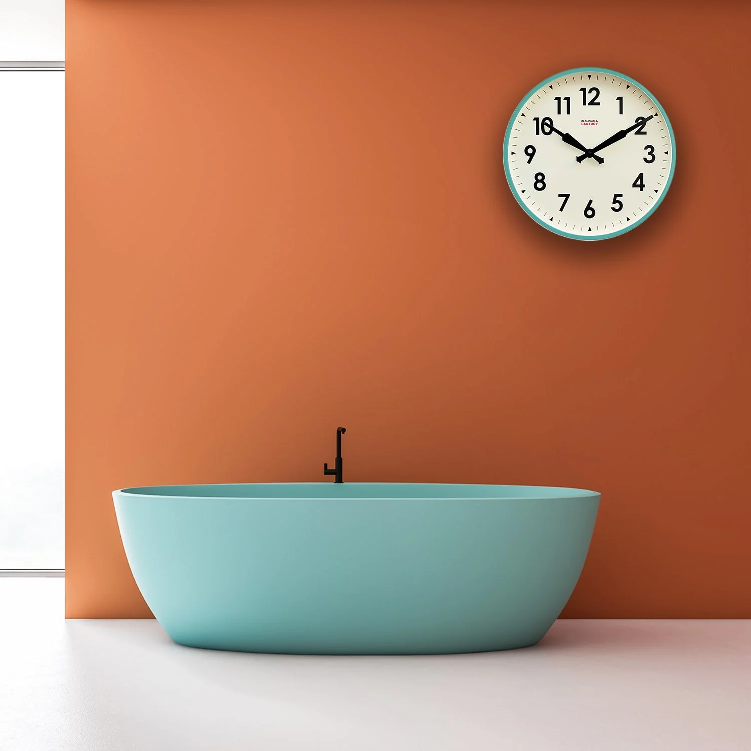 Factory XL Turquoise Wall Clock - Image 2
