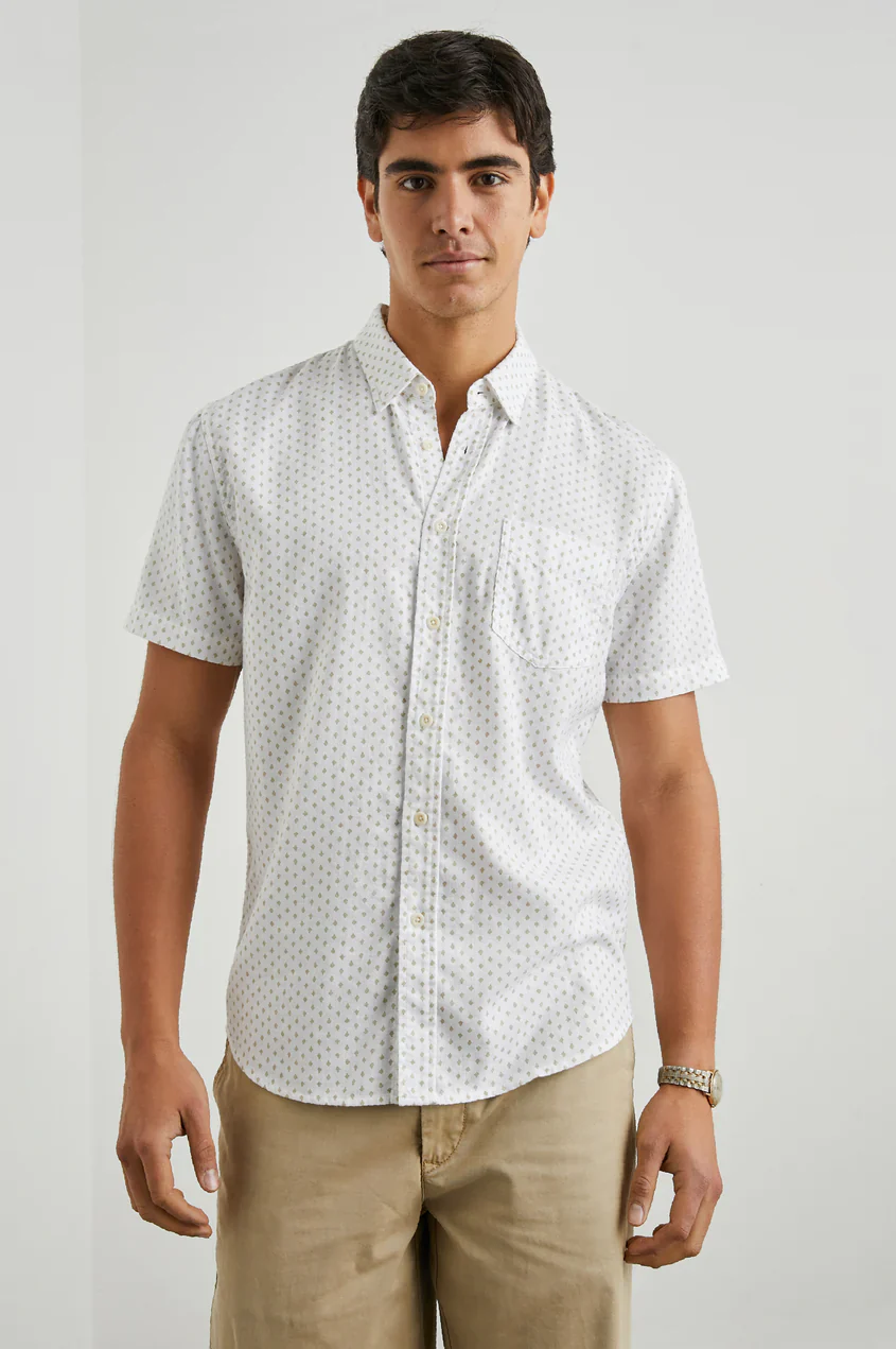 Rails - Fairfax Shirt - Polygon Micro White