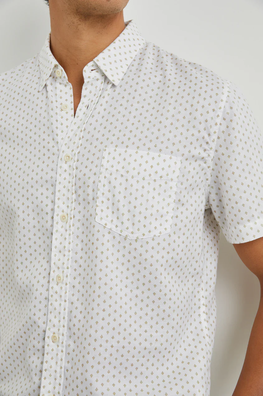 Rails - Fairfax Shirt - Polygon Micro White - Image 2