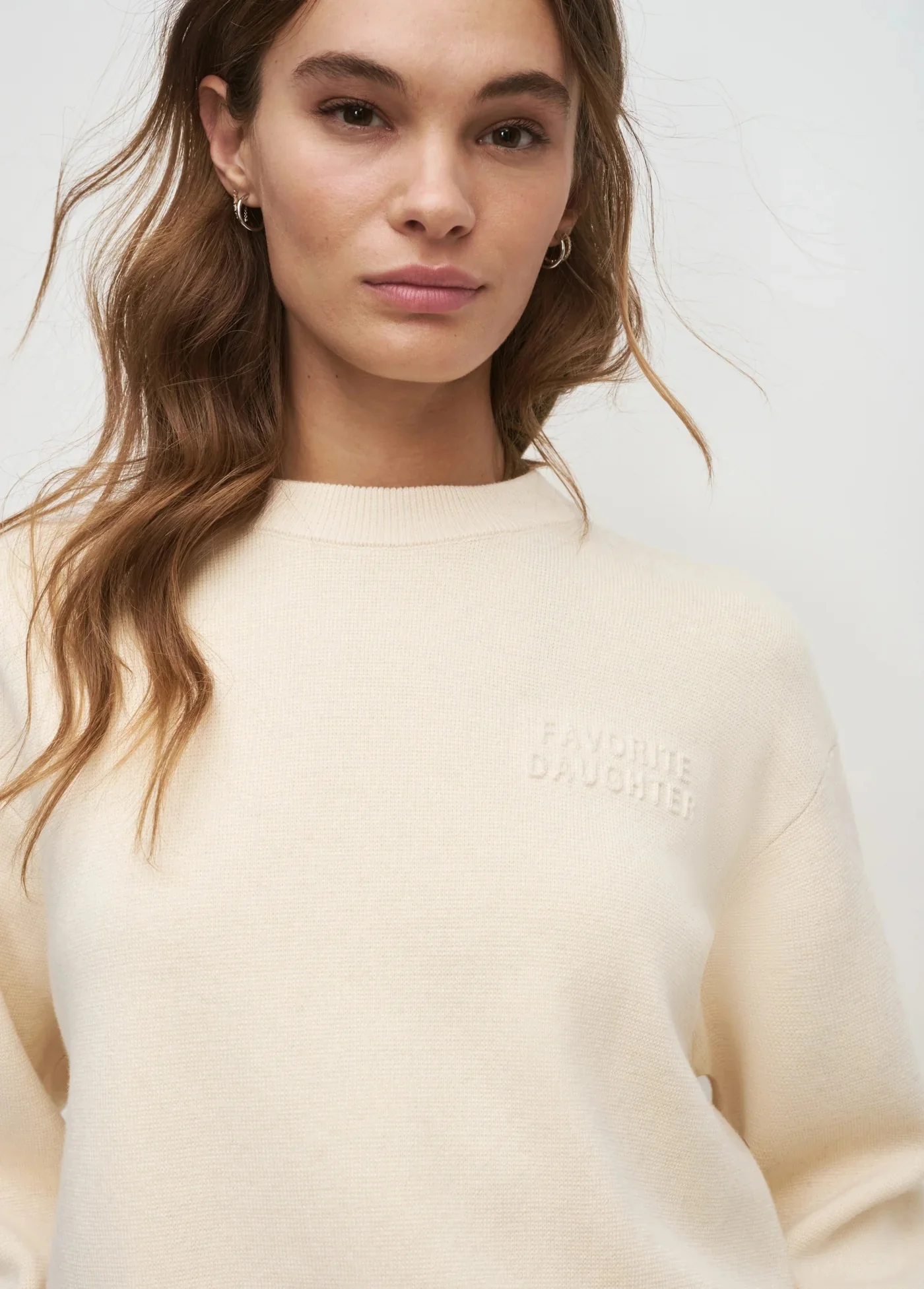 Favorite Daughter - Do Not Use Fatigue Sisters Sweatshirt - Cream - Image 3