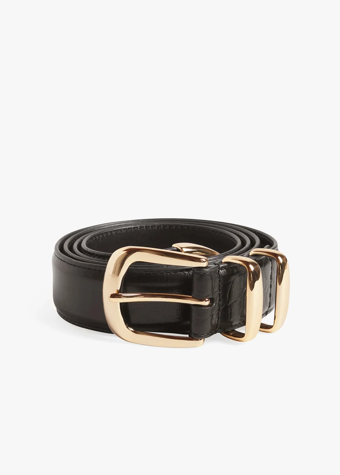 Favorite Daughter - The Jordan Belt Croc Embossed - Dark Brown Gold - Image 2