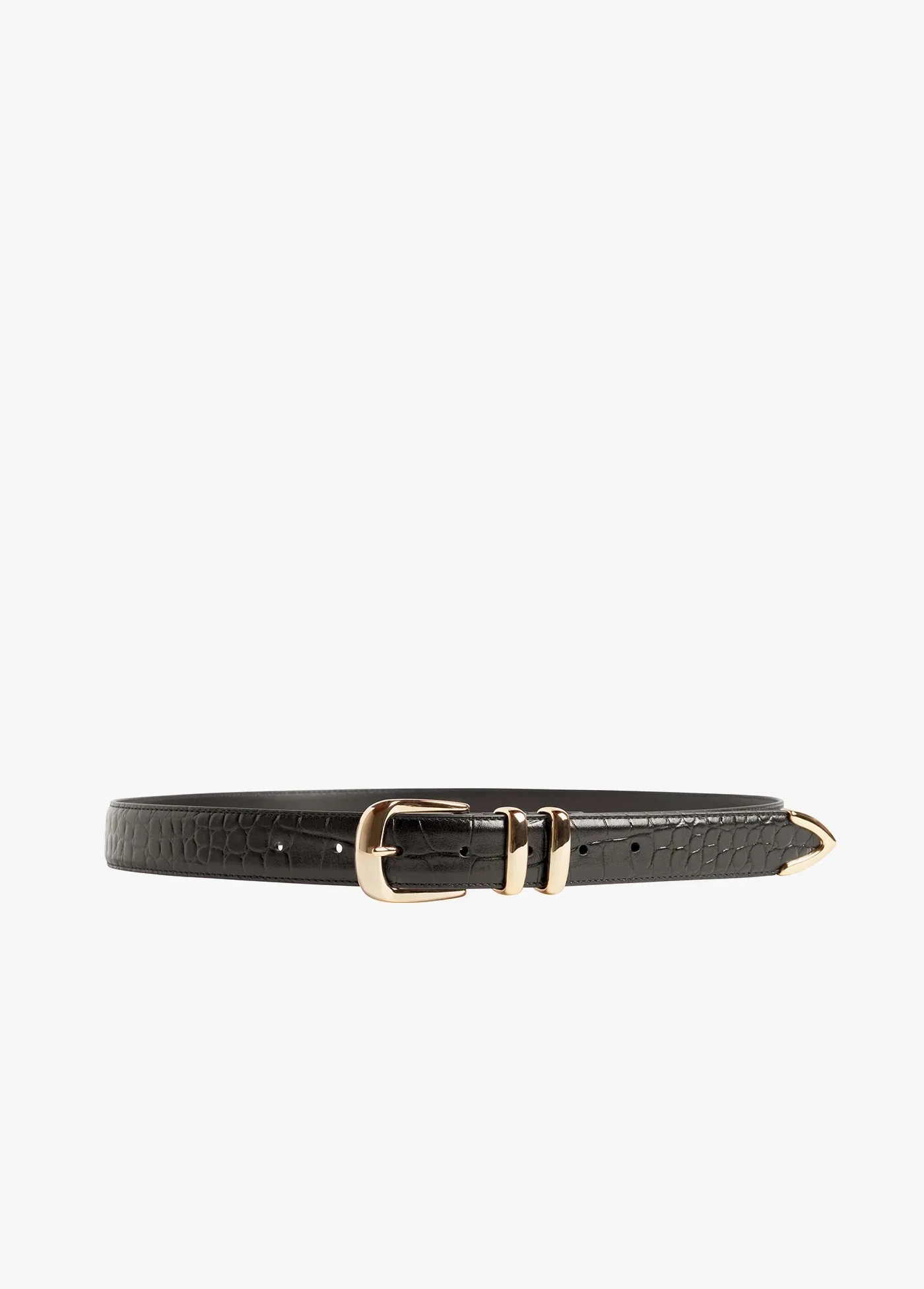 Favorite Daughter - The Jordan Belt Croc Embossed - Dark Brown Gold - Image 3
