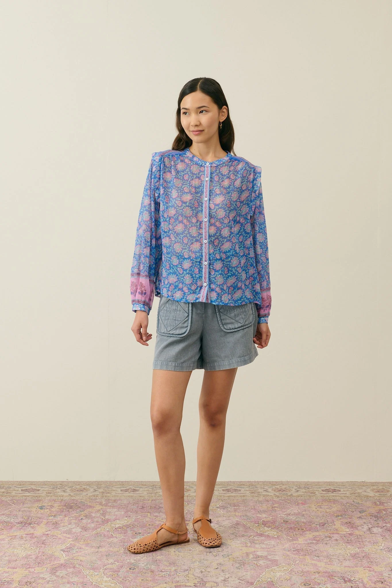 Louise Misha - Jane Blouse - Blue Capri Cove - Image 2