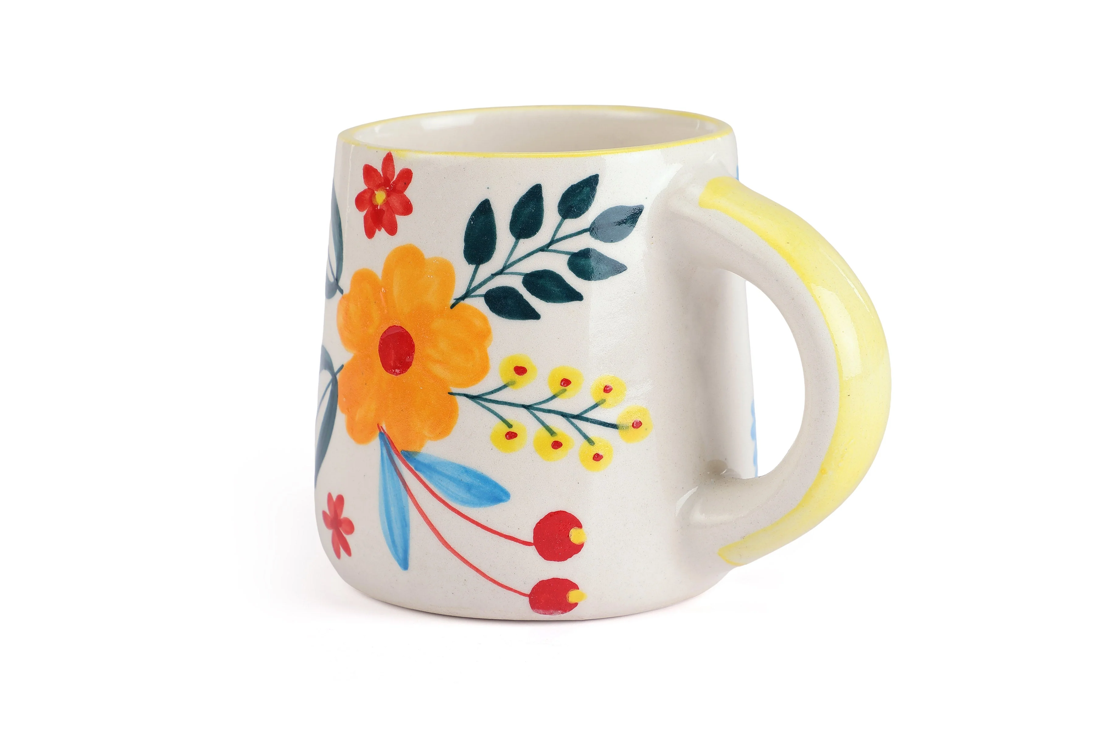 Floral Extravaganza Coffee Mug- Multi ,  3.5 X 2.5 Inches ( Set of 2 ) - Image 3