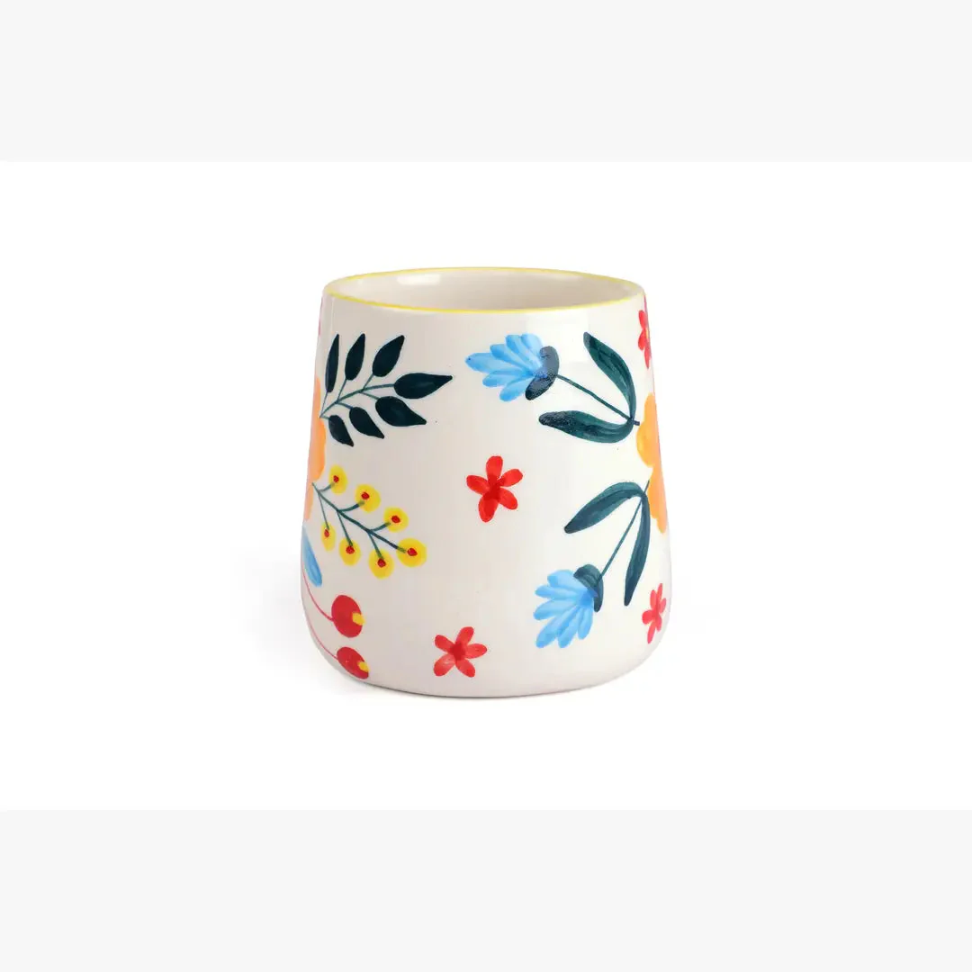 Floral Extravaganza Coffee Mug- Multi ,  3.5 X 2.5 Inches ( Set of 2 ) - Image 4