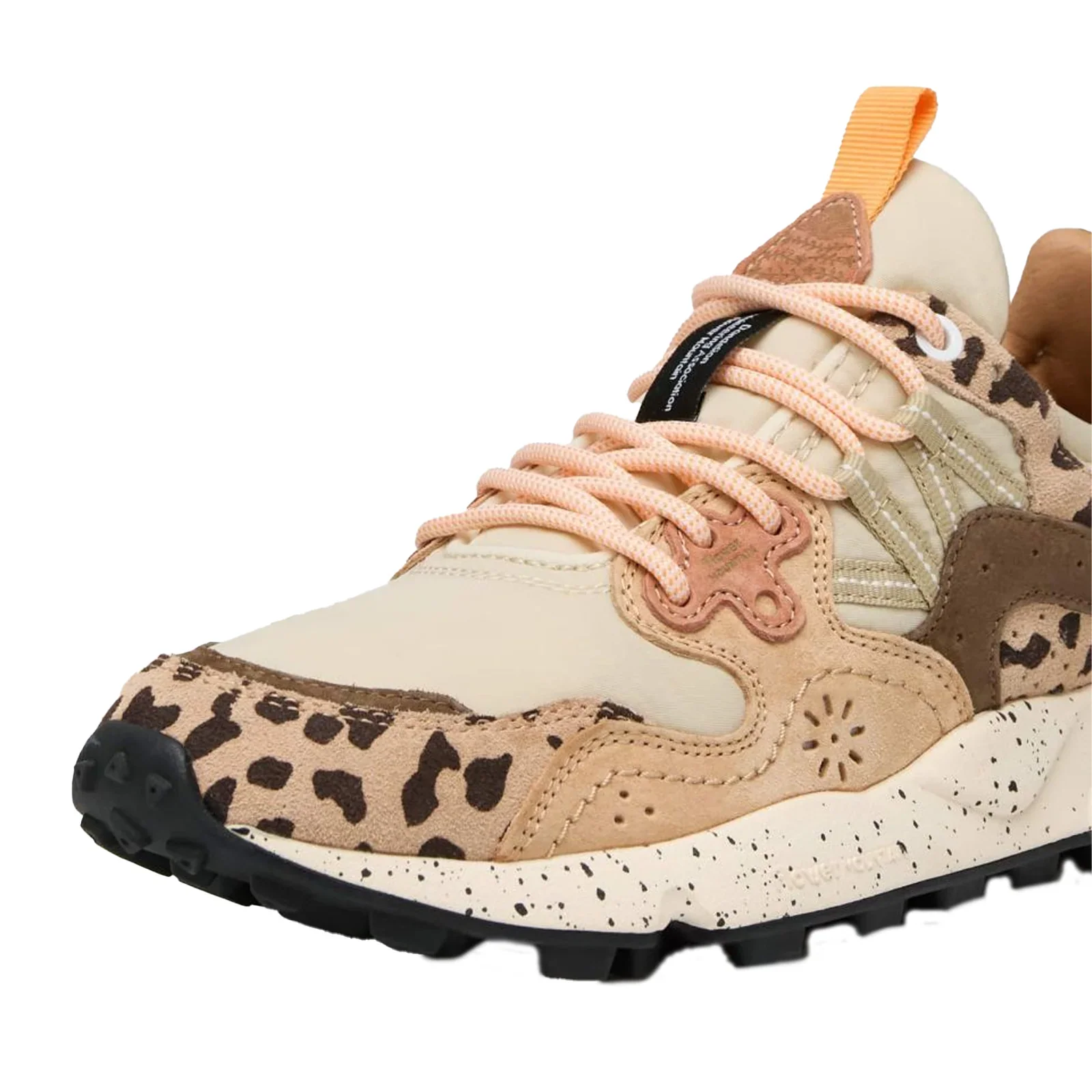 Flower Mountain - Yamano 3 Sneakers - Uni Suede/Print/Nylon Beige-Milk-Light Brown - Image 3