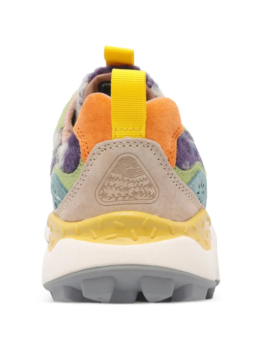Flower Mountain - Yamano 3 Sneakers - Woman Suede/Teddy Grey-Taupe-Dark Green - Image 3