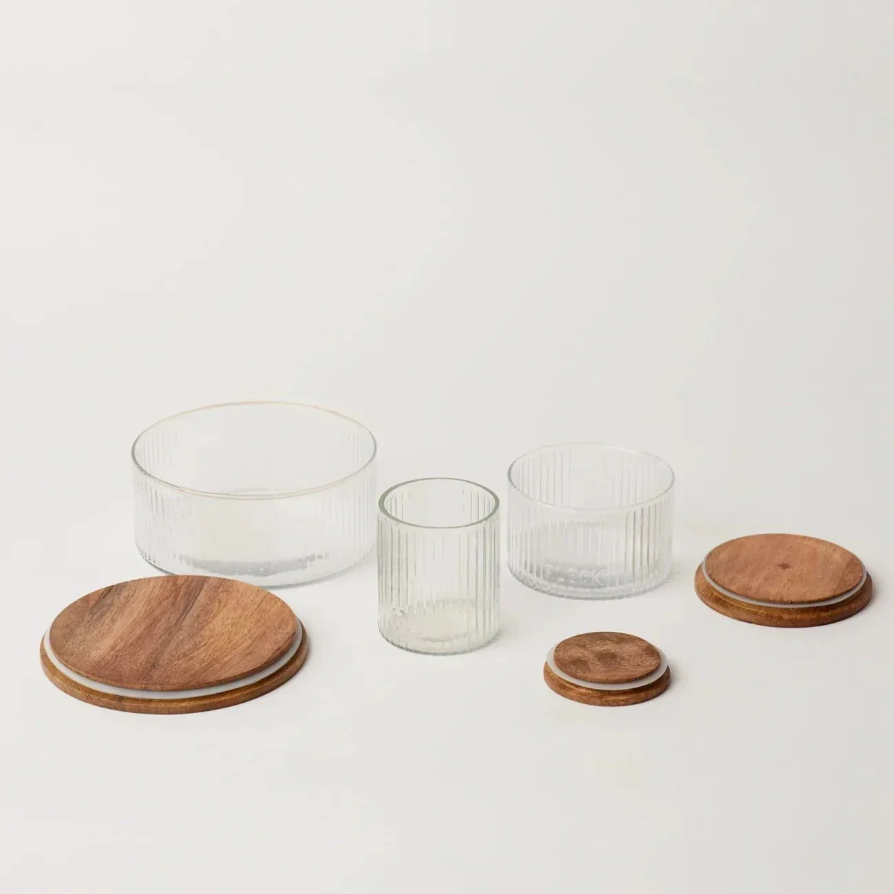 Fluted Glass Storage Jars (Set of 3) - Image 3