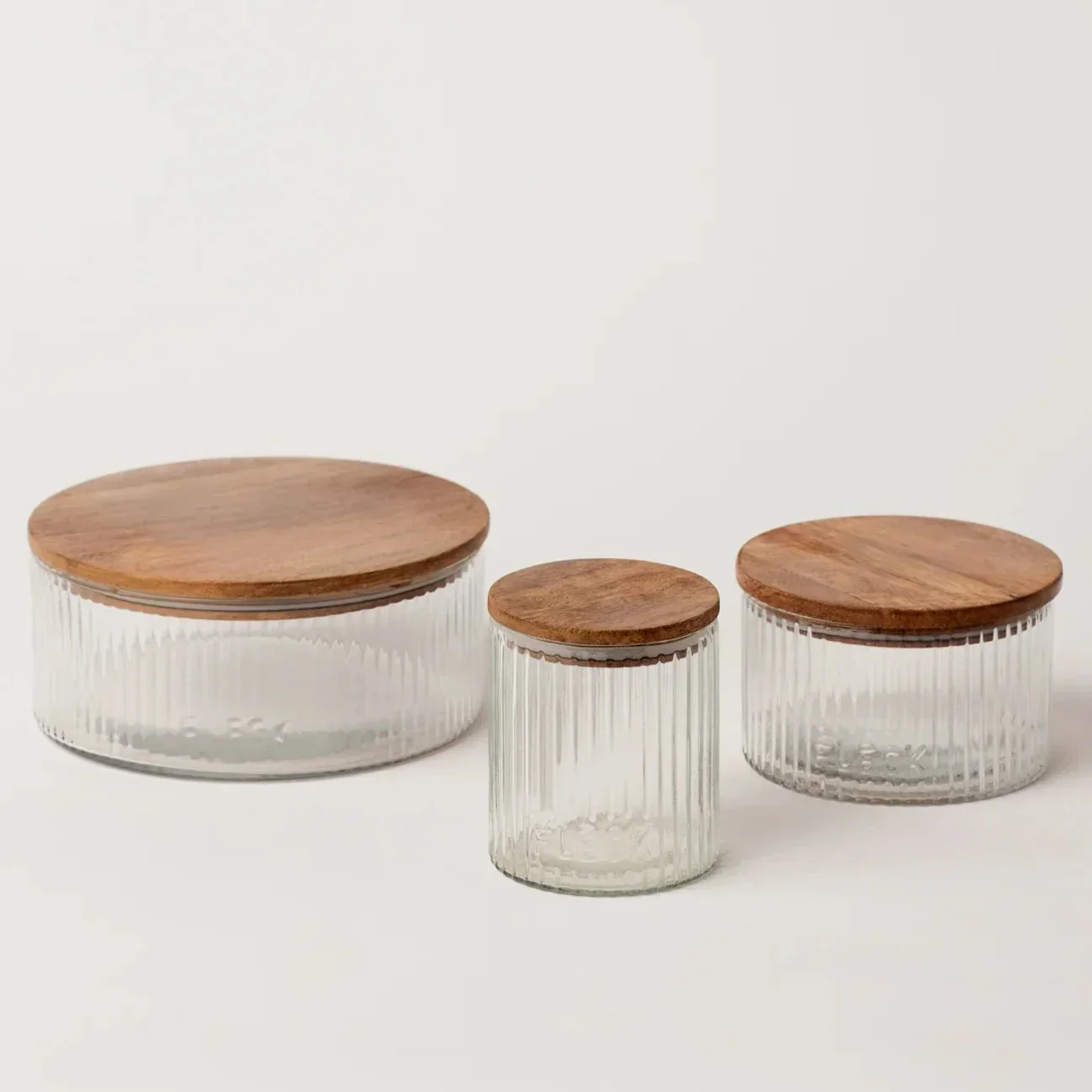 Fluted Glass Storage Jars (Set of 3) - Image 7