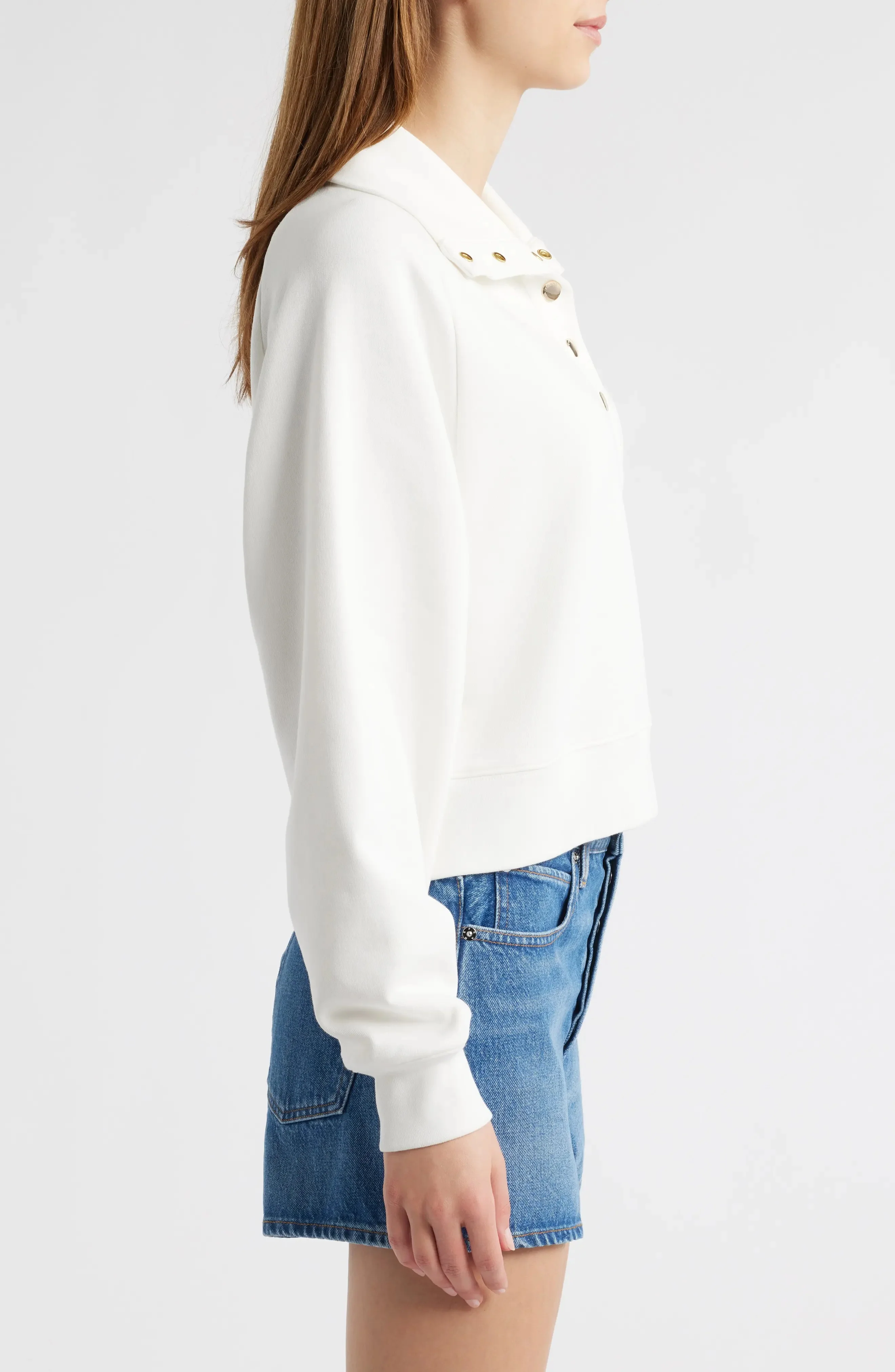 FRAME - The Coach Sweatshirt - Cream - Image 2